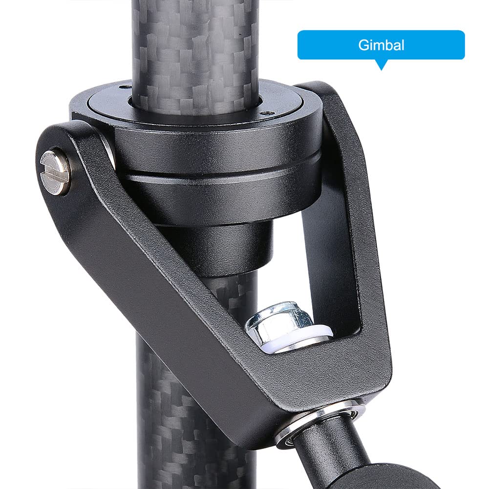 Mrisata Camera Stabilizer S60T Carbon Fiber Handheld Stabilizer With Quick Release Plate For Dslr Cameras, S60T Carbon Fiber Handheld Stabilizer With Quick Release Plate (Black)