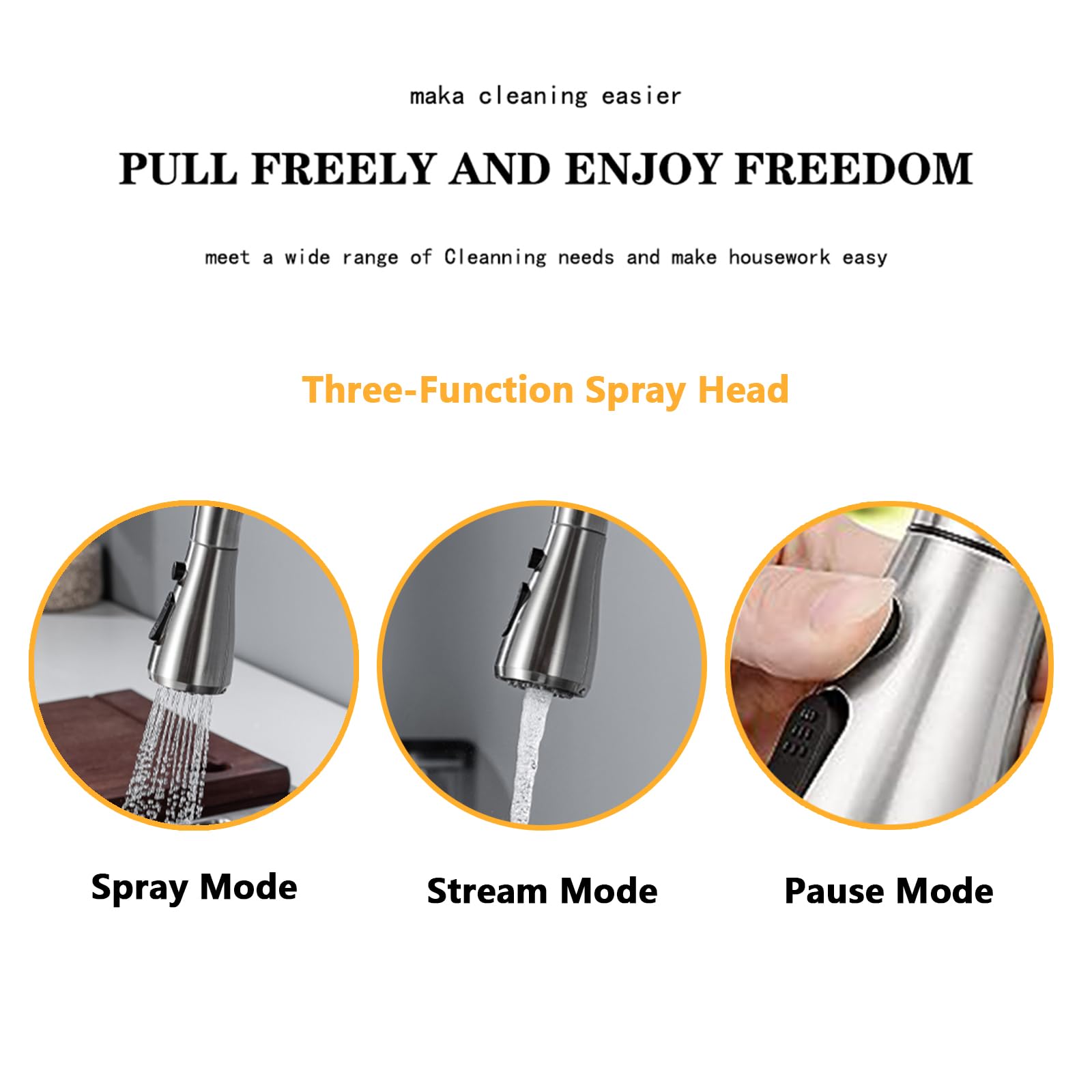 Nxxcli Touchless Kitchen Faucet With Pull Down Sprayer Brushed Nickel Kitchen Faucet Infrared Sensor Kitchen Faucet Touchless Kitchen Sink Faucets Stainless Steel Single Handle Motion Sensor Kitchen Faucet