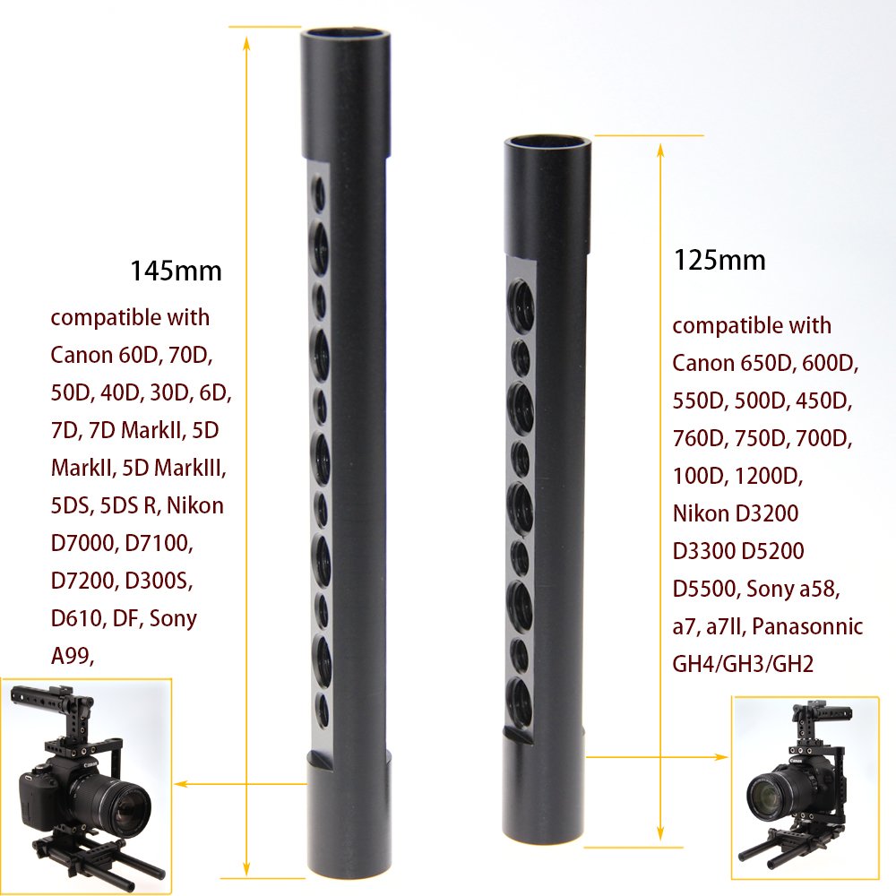 Camvate Camera Cage Rig Top Handle Tripod Mount Plate Compatible For Sony Panasonnic(Black) - 1136