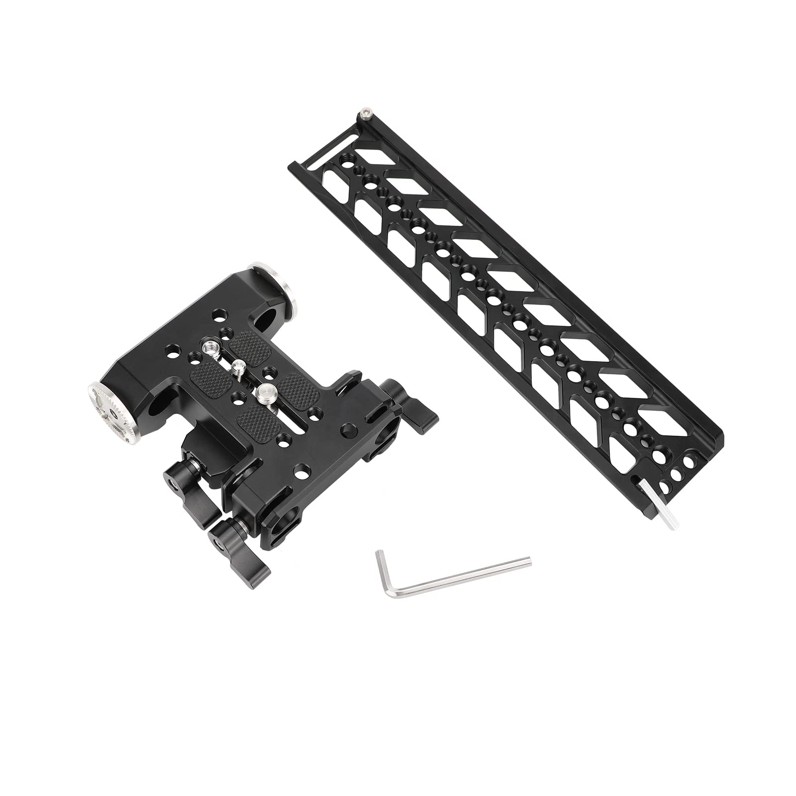 Camvate 10" Dovetail Plate With 15Mm Double Rod & M6 Rosette Adapter For Video Camcorder Accessory - 3116