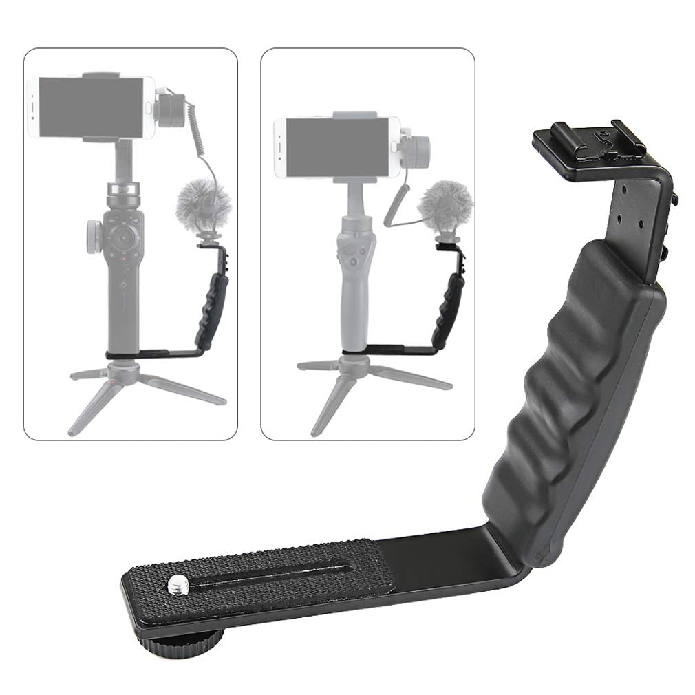 Nc Aluminum Alloy Portable Durable L Style Holder Extension Bracket Mount Stabilizer For Dji For Osmo Mobile 2 For Zhiyun Smooth 4
