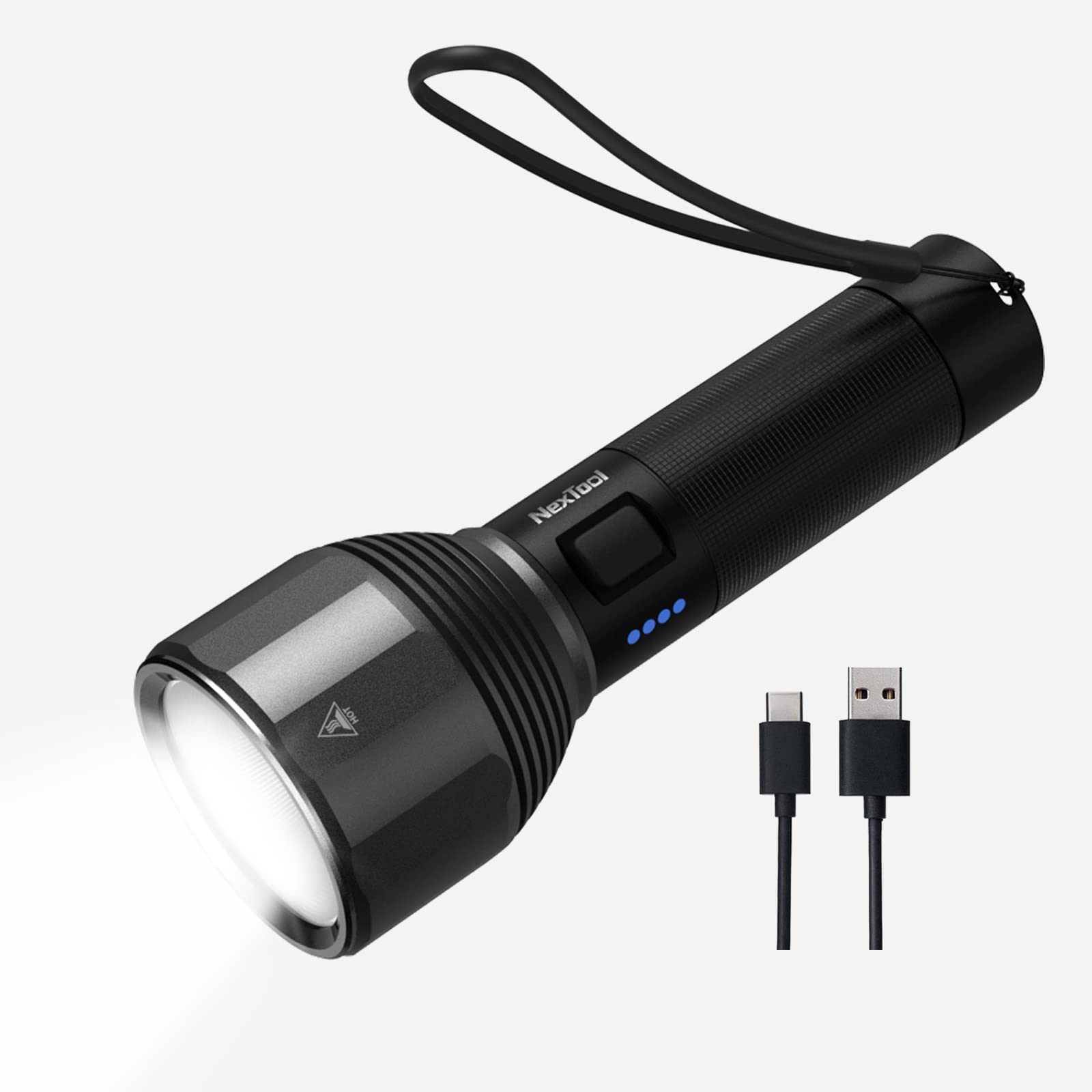Nextool Rechargeable Led Flashlight 2000 High Lumens, 5 Modes 5000Mah Battery Included Flashlights Torch, Ipx7 Waterproof Edc Flashlight For Camping, Emergency, Power Outages, Hiking