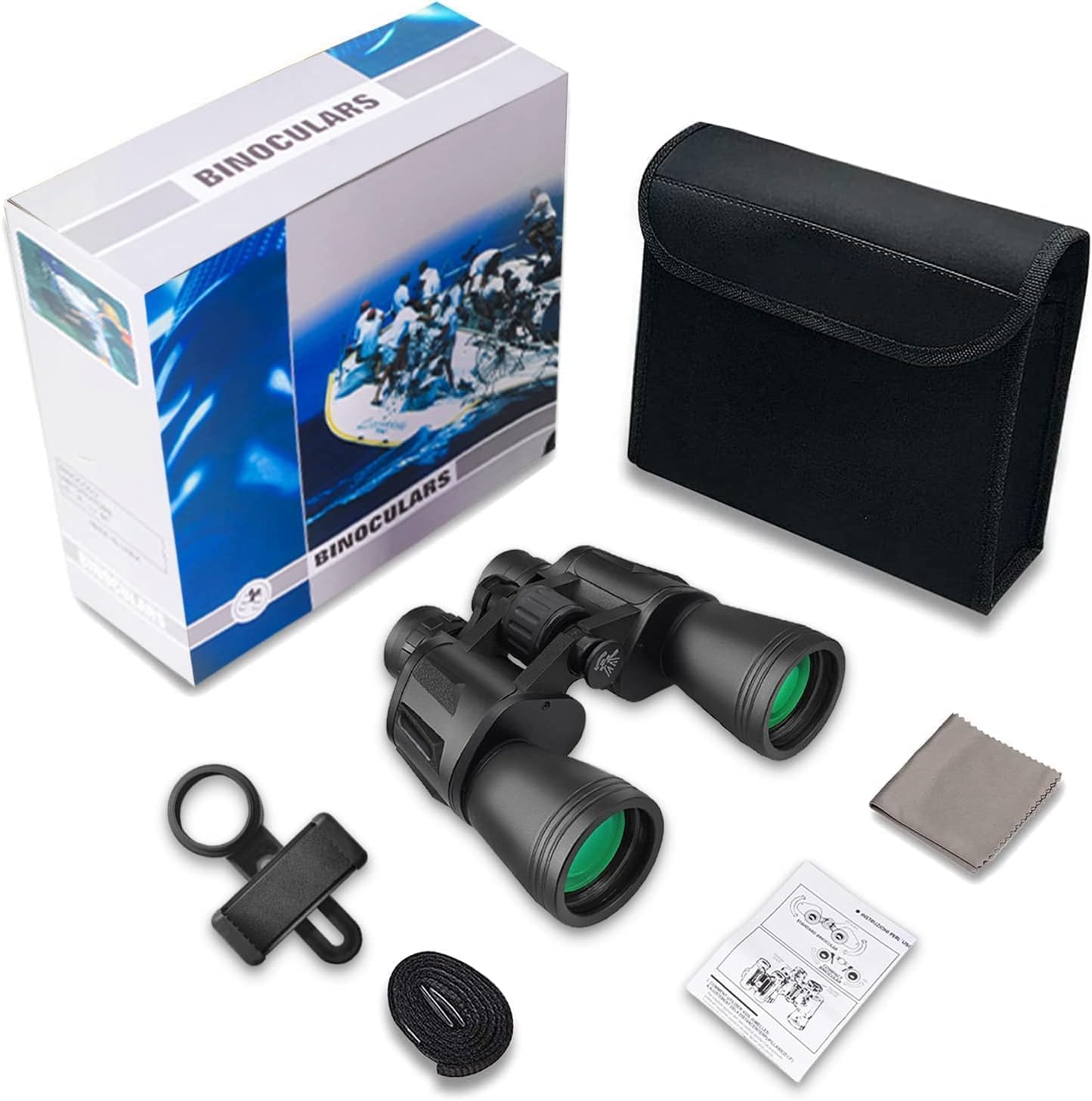 Allenjoy 20X50 Binoculars For Adults, Hd High Powered Professional Binoculars For Bird Watching Travel Stargazing Concerts Outdoor Sports-Bak4 Prism Fmc Lens,Waterproof, Fogproof With Phone Adapter