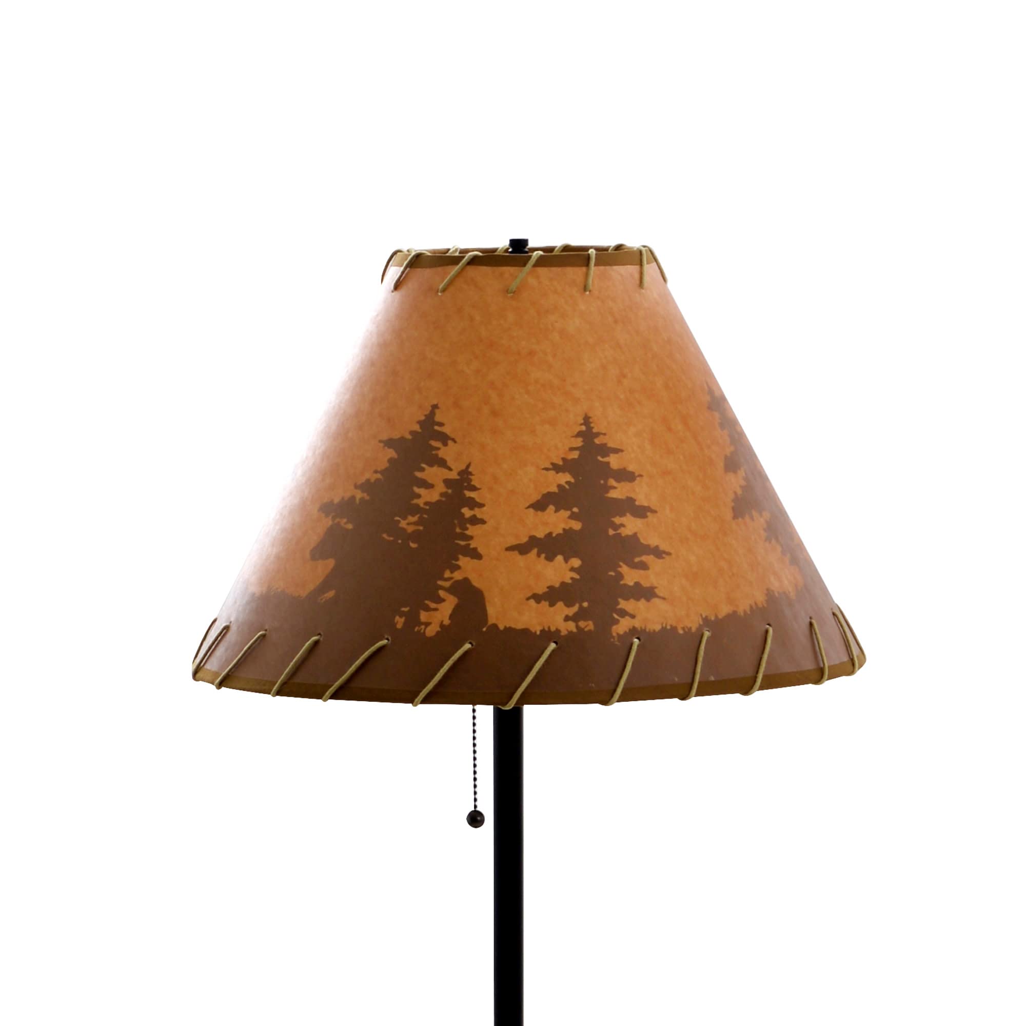Catalina Lighting 19910-000 Rustic Cabin Lodge Floor Lamp, Standing Lamp, Living Room Light For Cabin Or Home, Led Bulb Not Included, 58", Brown Print