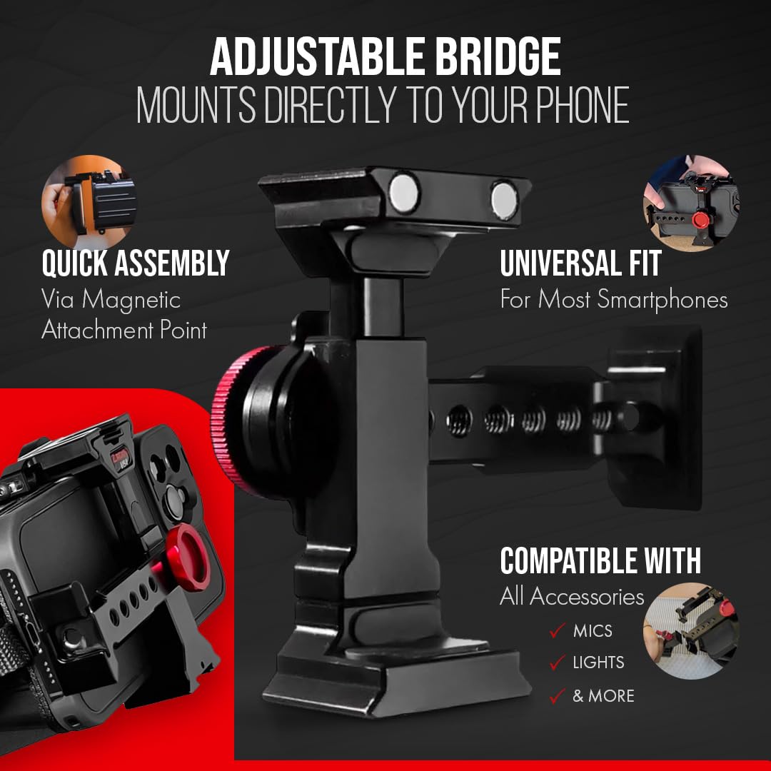 Zacuto Director’S Rig  Smartphone Video Rig With Smart Z Finder, Director’S Grip, Accessory Rail, Bridge, Diopters & Anti-Fog Shields  Filmmaking & Content Creator Accessories For Mobile Phones