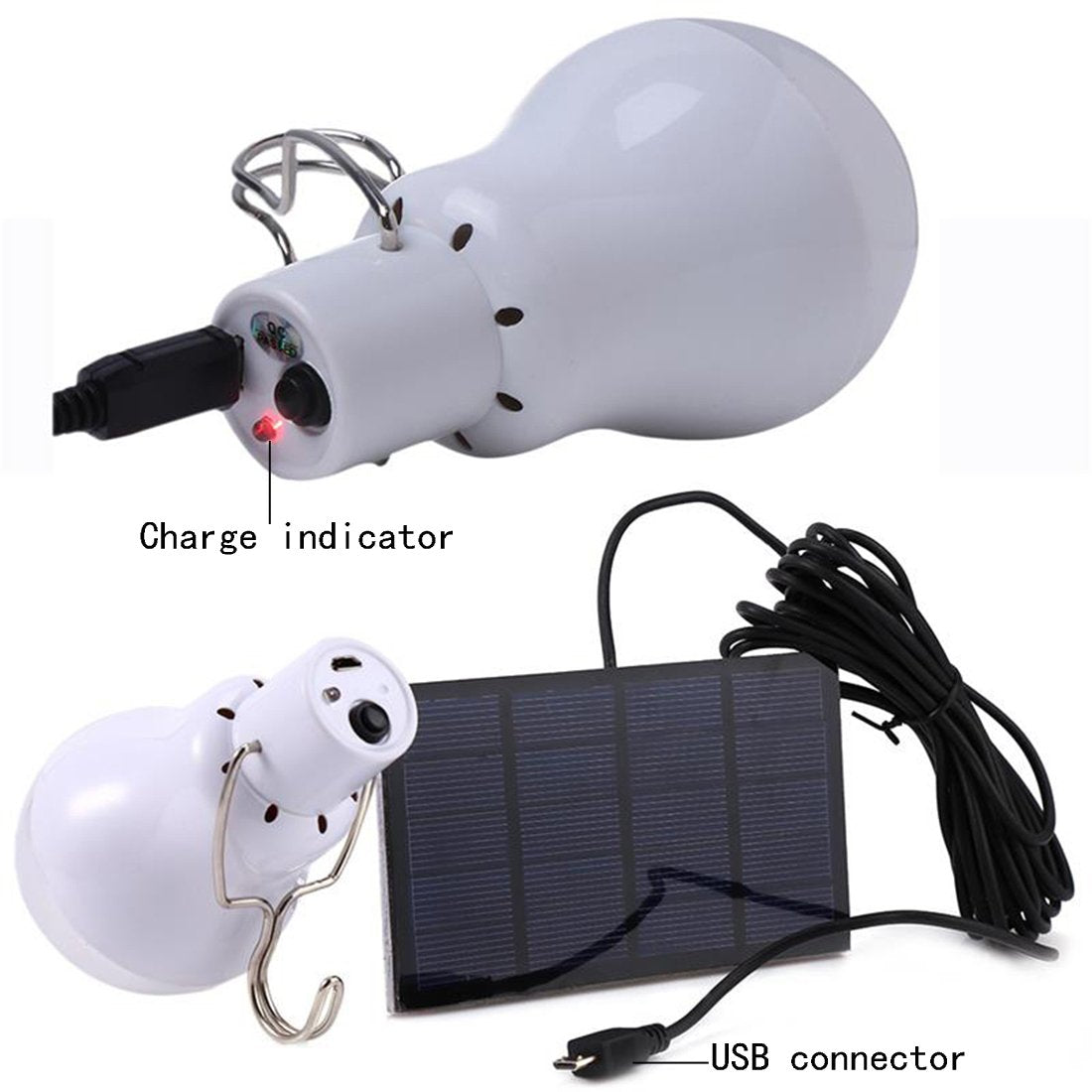 Abzxt Solar Powered Lamp Remote Control Portable Led Bulb Lights Solar Energy Panel Led Lighting For Camp Tent Night Fishing Emergency Lights Flash 350Lm(Pack Of 2+Remote Control)