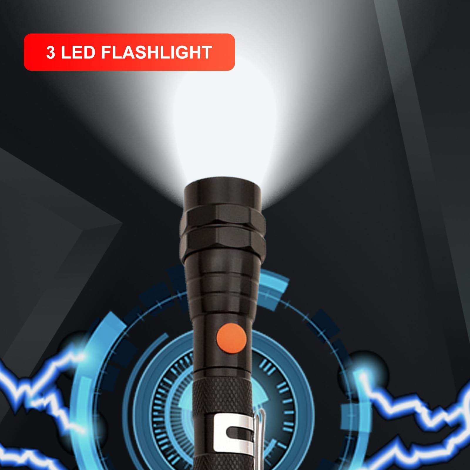 Vkr Magnetic Flashlight With Telescoping Magnet Pickup Tool, Extendable Led Flashlight - Cool Gadget  For Dad, Husband, Father, Handyman