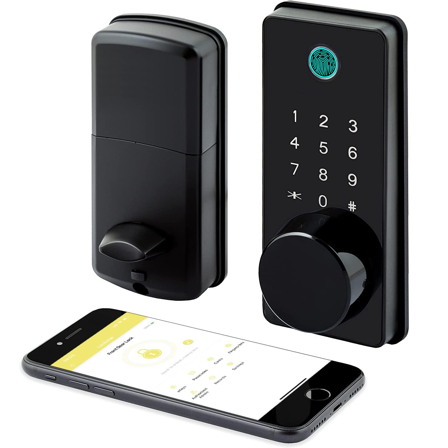Lockstar Smart Door Lock • Keyless Entry Deadbolt Door Lock • Multiple Entry Methods – App • Fingerprint Touch Id • Keypad Code • Card Fob • Traditional Key • Smart Home Devices