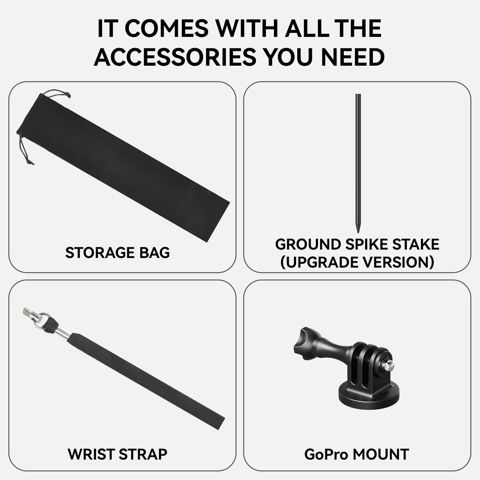 River Hill Golf Golf Monopod Stick, Golf Swing Phone Holder, 46" Magnetic Aluminum Alloy Selfie Stick W/Spike Stake Mount, Compatible W/Iphone Camera Magsafe, Adjustable Heigh Tripod, Golf Training Aid
