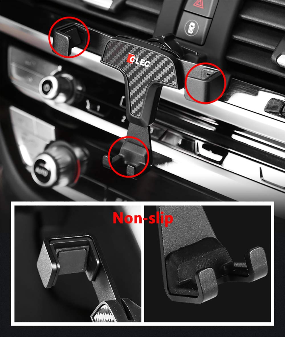 Bwen Carbon Fiber Phone Holder For Bmw 3 Series 2012-2018, Adjustable Car Air Vent Mount, 360 Rotation, Fits Iphone 13/14/15/16/17/18/X/11/10/9