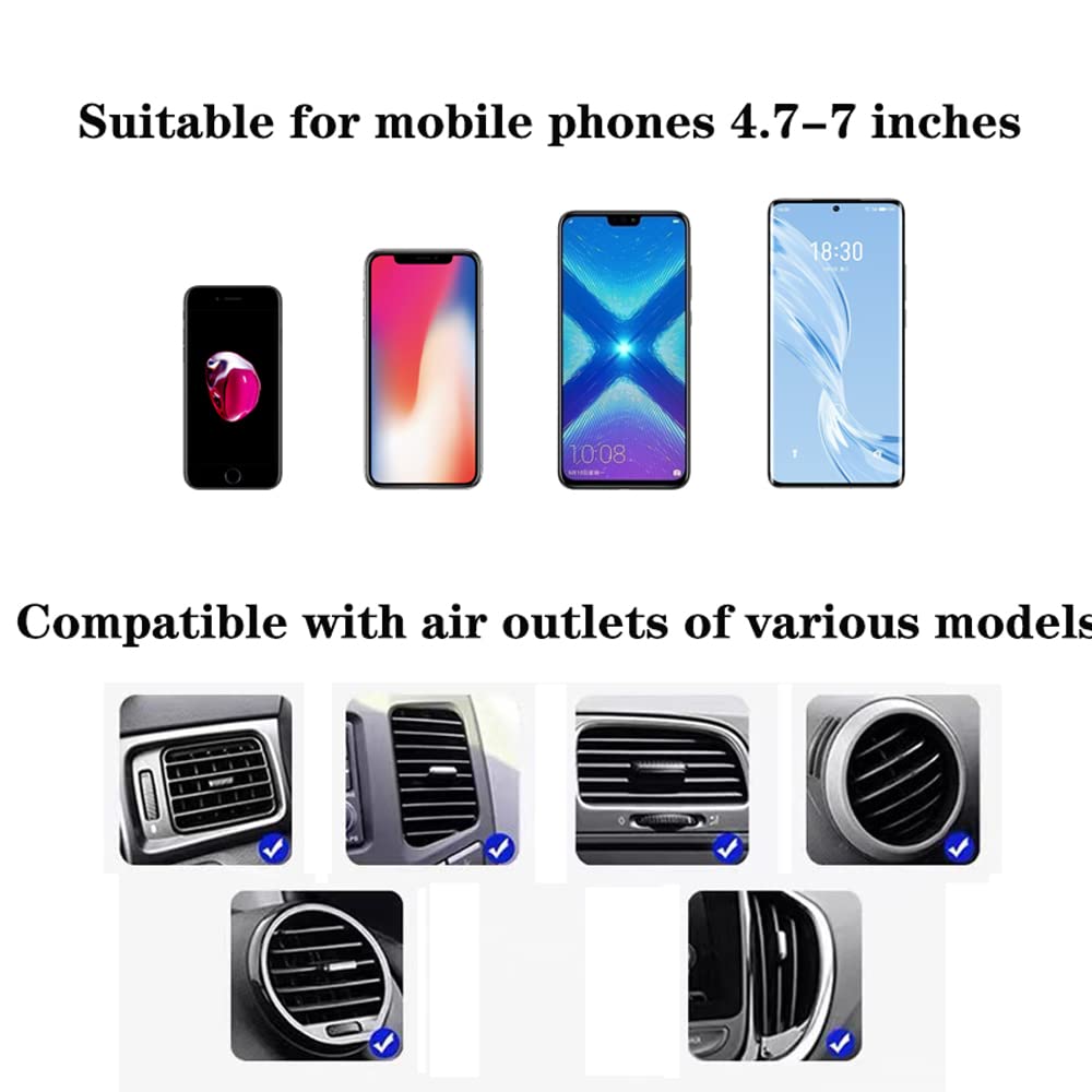 Hokc-N Car Vent Mobile Phone Holder, Black, Suitable For Iphone, Huawei, Samsung, Xiaomi