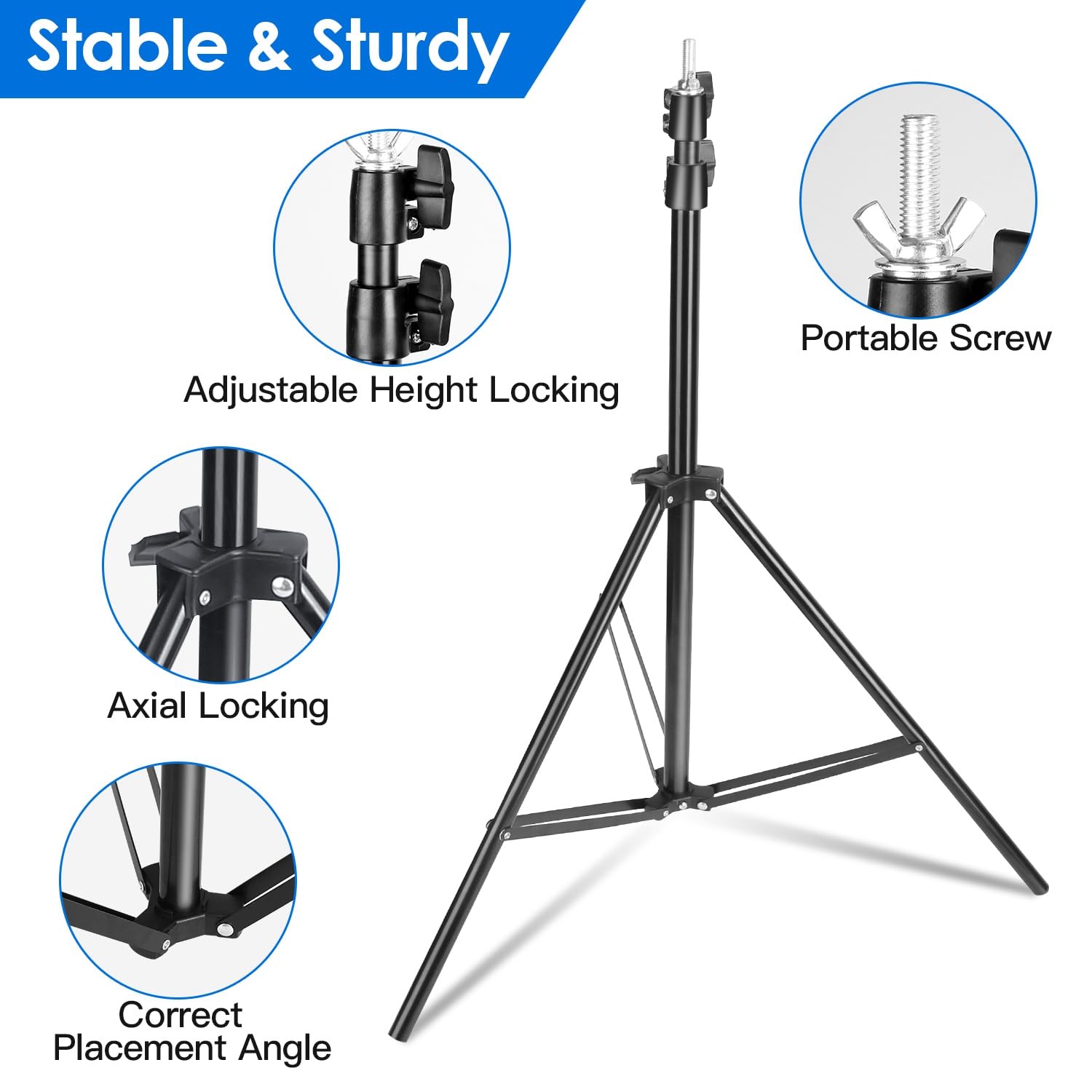 Imountek Backdrop Stand For Party, T-Shape Adjustable Photo Video Studio Photography Background Stand, 5×6.5Ft Photo Backdrop Stand With 6 Spring Clamps Sandbag Carry Bag For Birthday/Party/Wedding