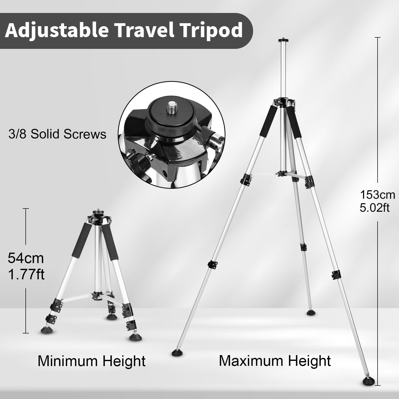 Subfix Starlink Gen 3 Tripod Stand, Adjustable Heavy Duty Stand Mount, Adjustable Height From 1.77Ft To 5.02Ft, Starlink Mounting Kit For Camping And Rv Travel