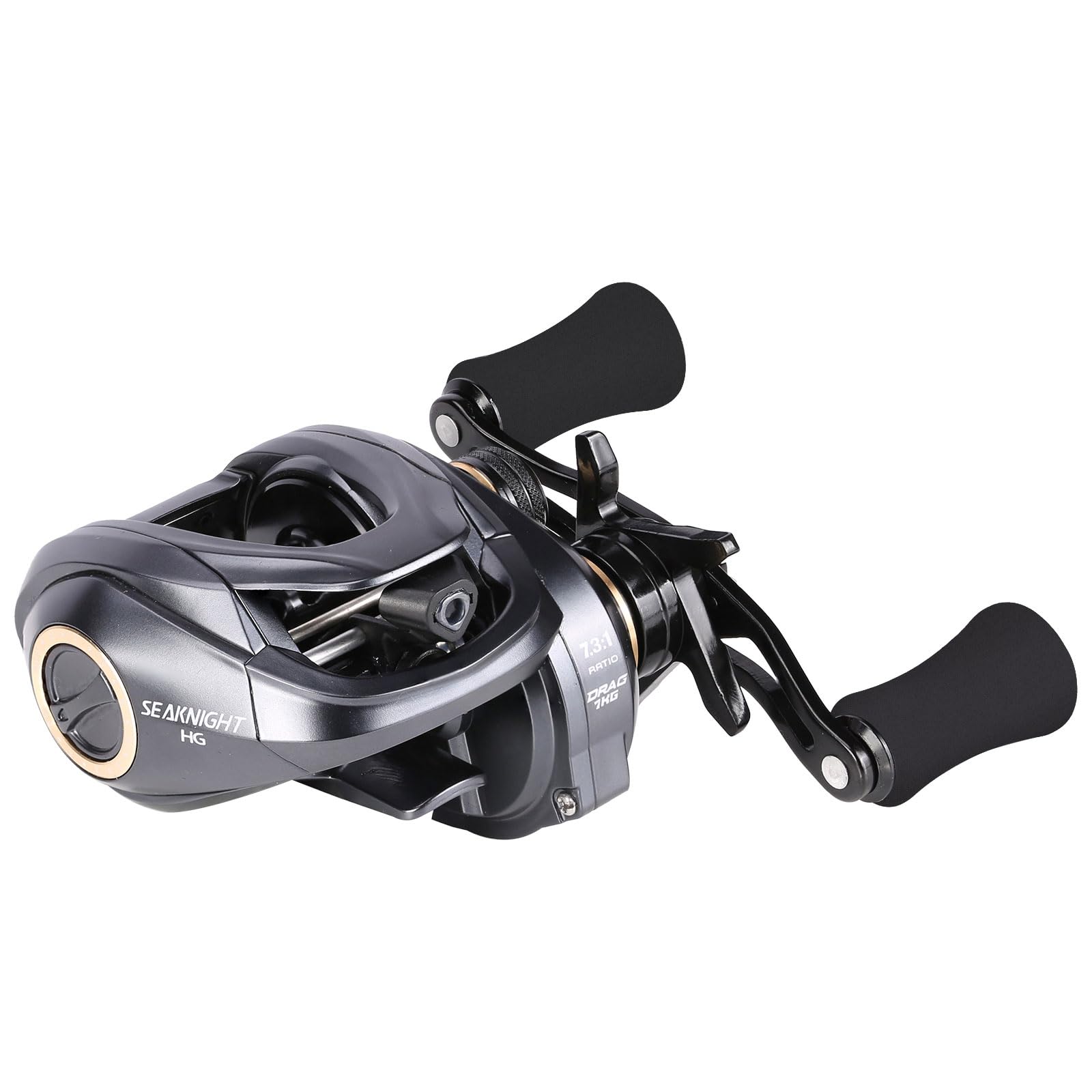 Seaknight Falcan Iii Baitcasting Fishing Reel, Magnetic Braking System Baitcaster Reel, 10+1 Double Shielded Stainless Steel Ball Bearings, 7.3:1/8.1:1 Low Profile Ultra-Light 6.3Oz Casting Reel