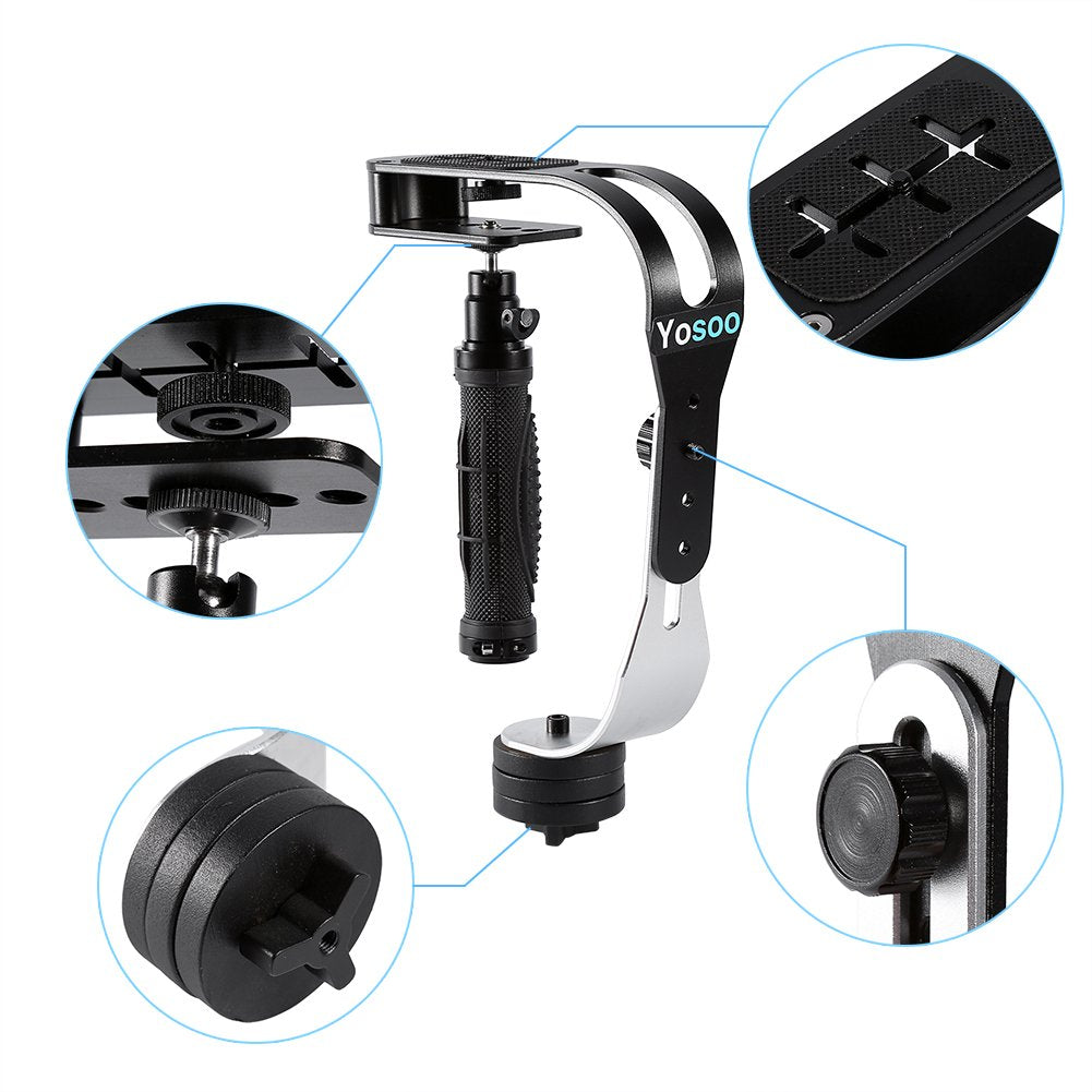 Oumij Pro Handheld Gimbal Stabilizer Handheld Steadycam Video Stabilizer With Anti-Skidding Rubber Sleeve For Digital Camera Camcorder Dv Dslr Slr Gimbal Stabilizer Accessories