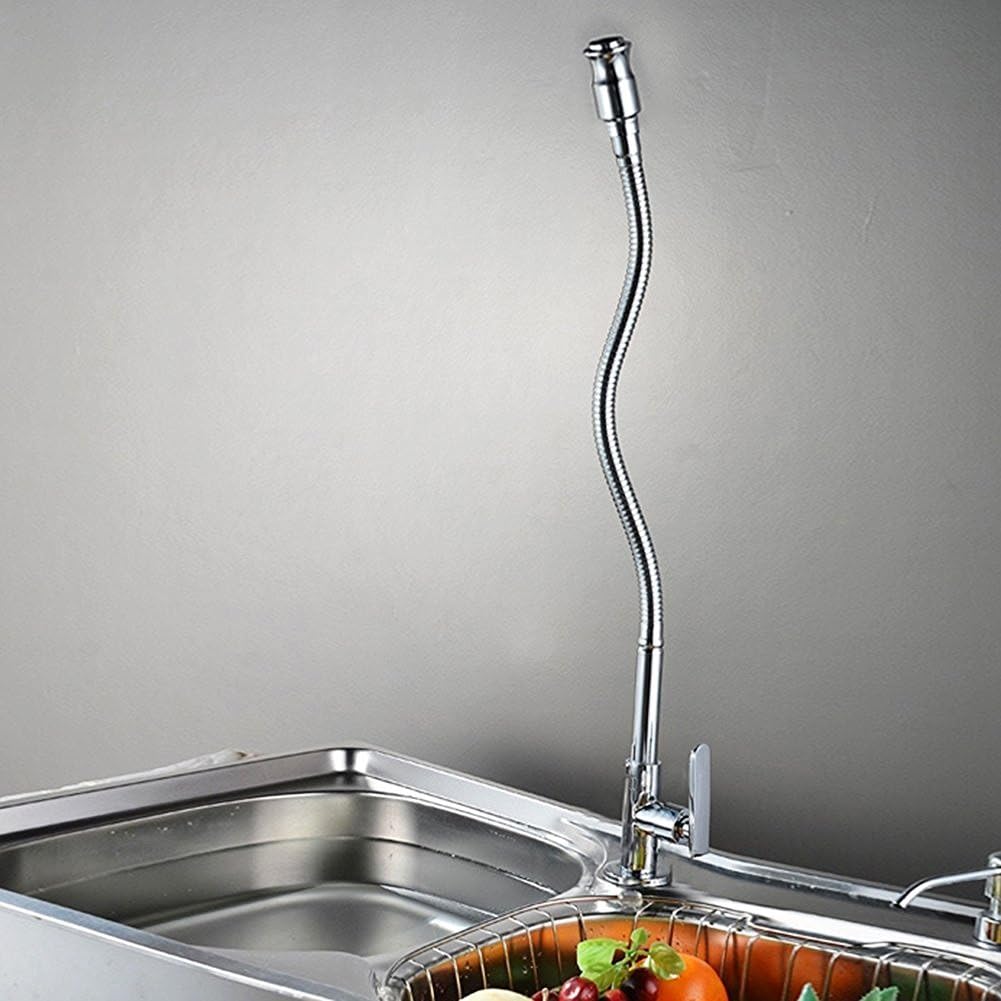 Inchant Single Lever Flexible Pull Out Kitchen Water Tap Sink Faucet Single-Tube Cold Water Basin Taps Vanity Vessel Faucets Deck Mount Chrome Finish