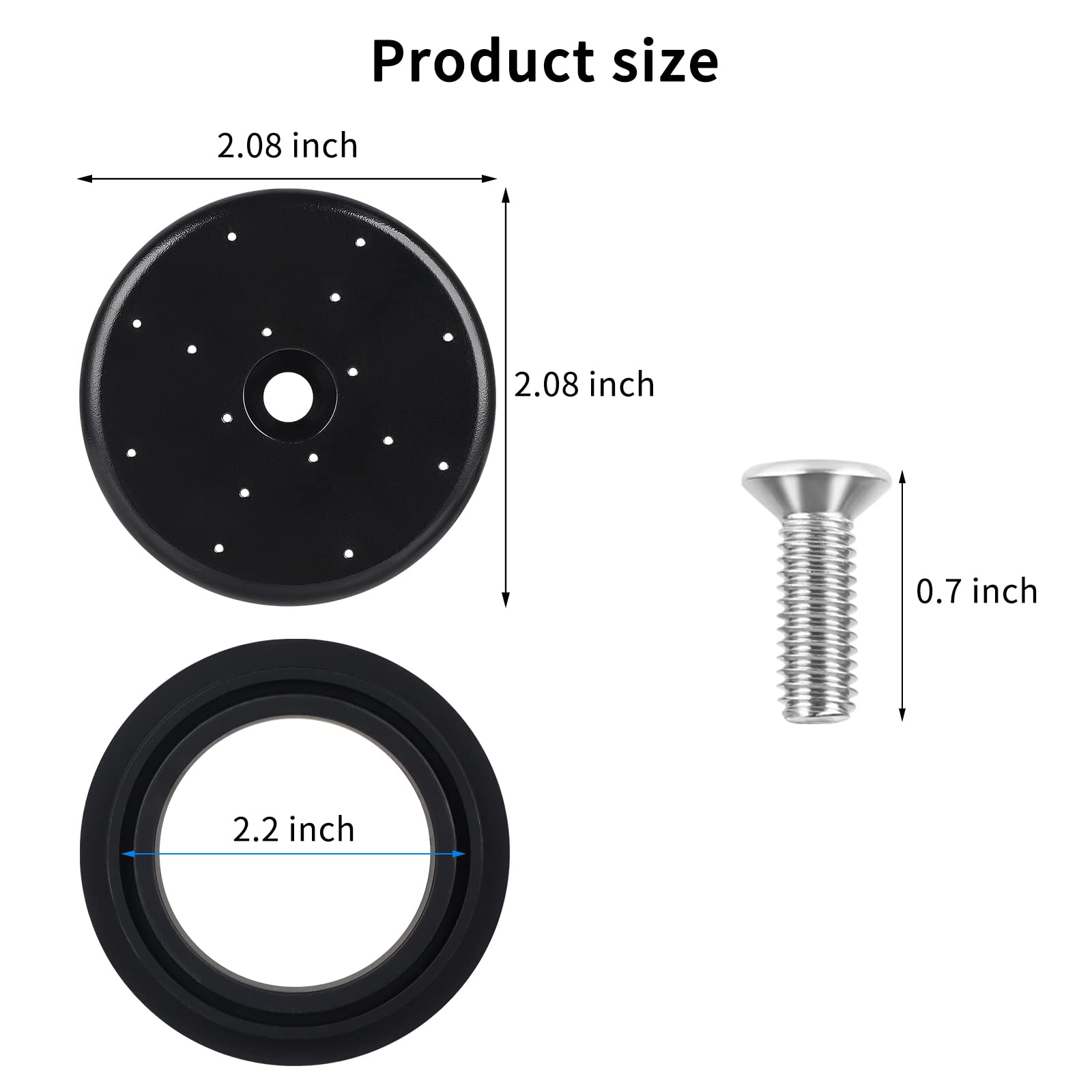 Kanoney Pre-Rinse Spray Valve Repair Kit 1.42 Gpm For All Commercial Sink Kitchen Faucet Dish Sprayer, Bumper And 3 Pcs Spray Face & Screw Replacement Part, Black