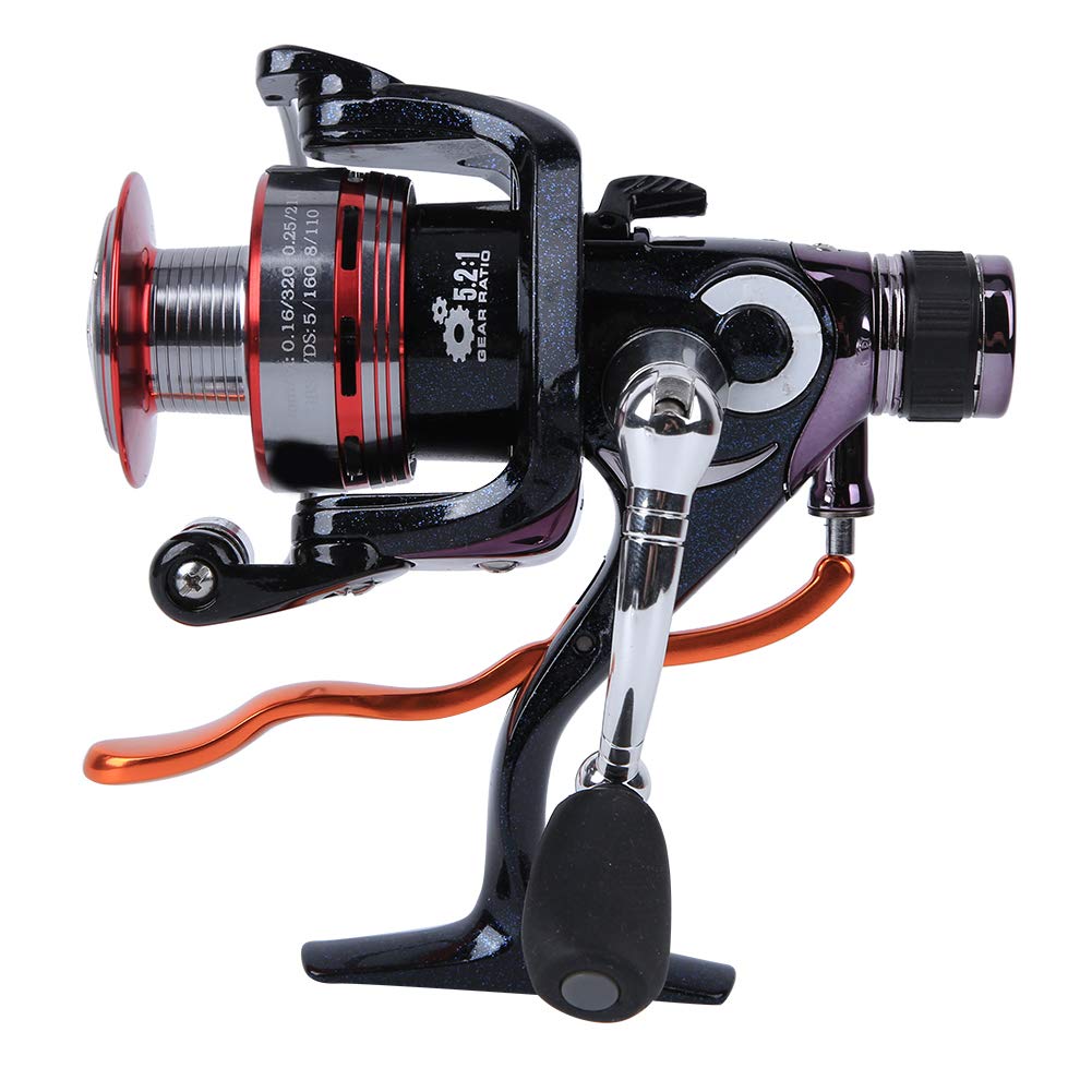 Spyminnpoo Metal Spool Fishing Wheel, Rear Brake Adjustment, Manual Discharge Force Control Rotating Reel With 6 Bearings For Fishing