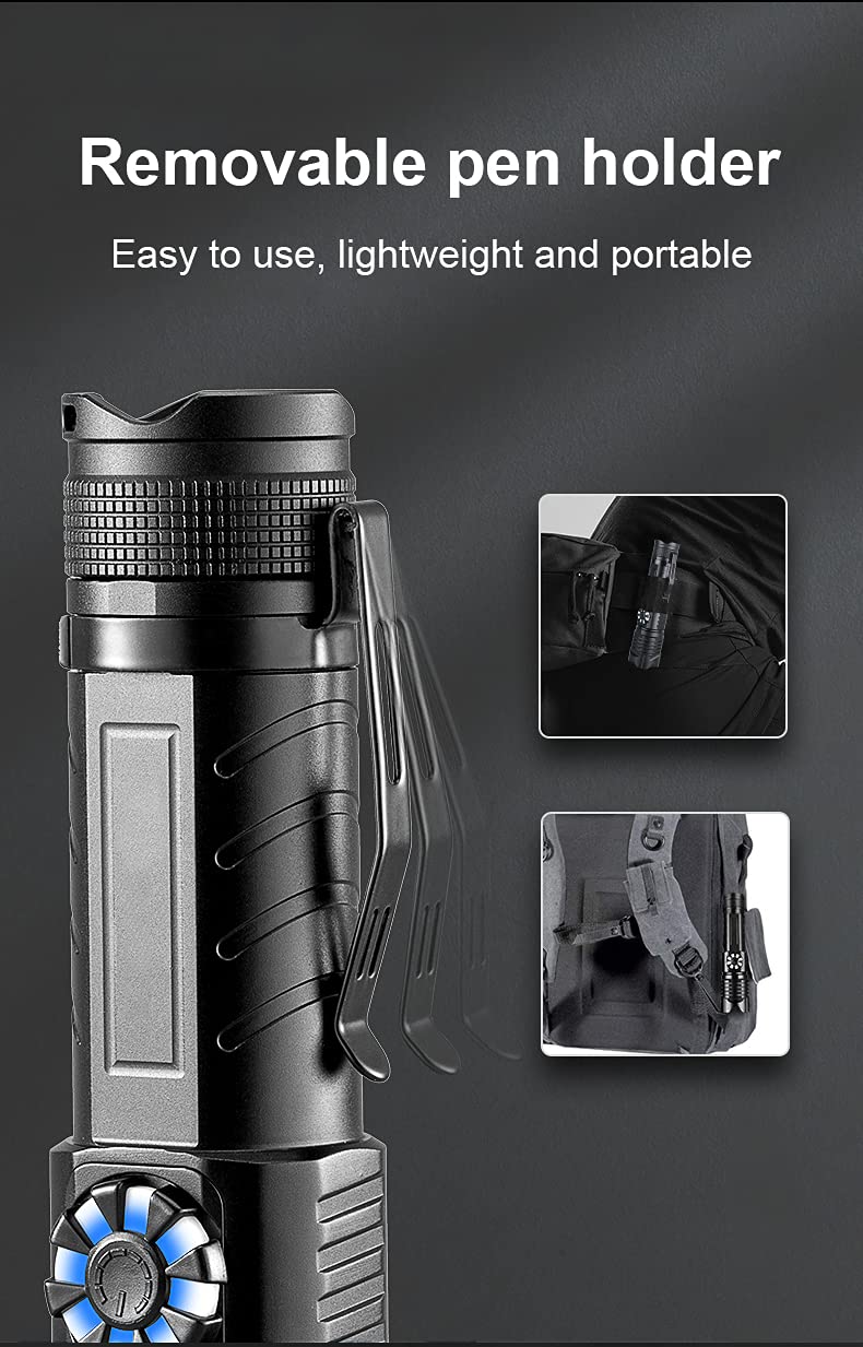 Junchi Super Bright Led Flashlight Usb Rechargeable,Xhp99 1200000 Lumens Tactical Flash Light With 4 Modes Stepless Dimming Zoomable Waterproof Powerful Handheld Torch For Camping Hiking Emergency