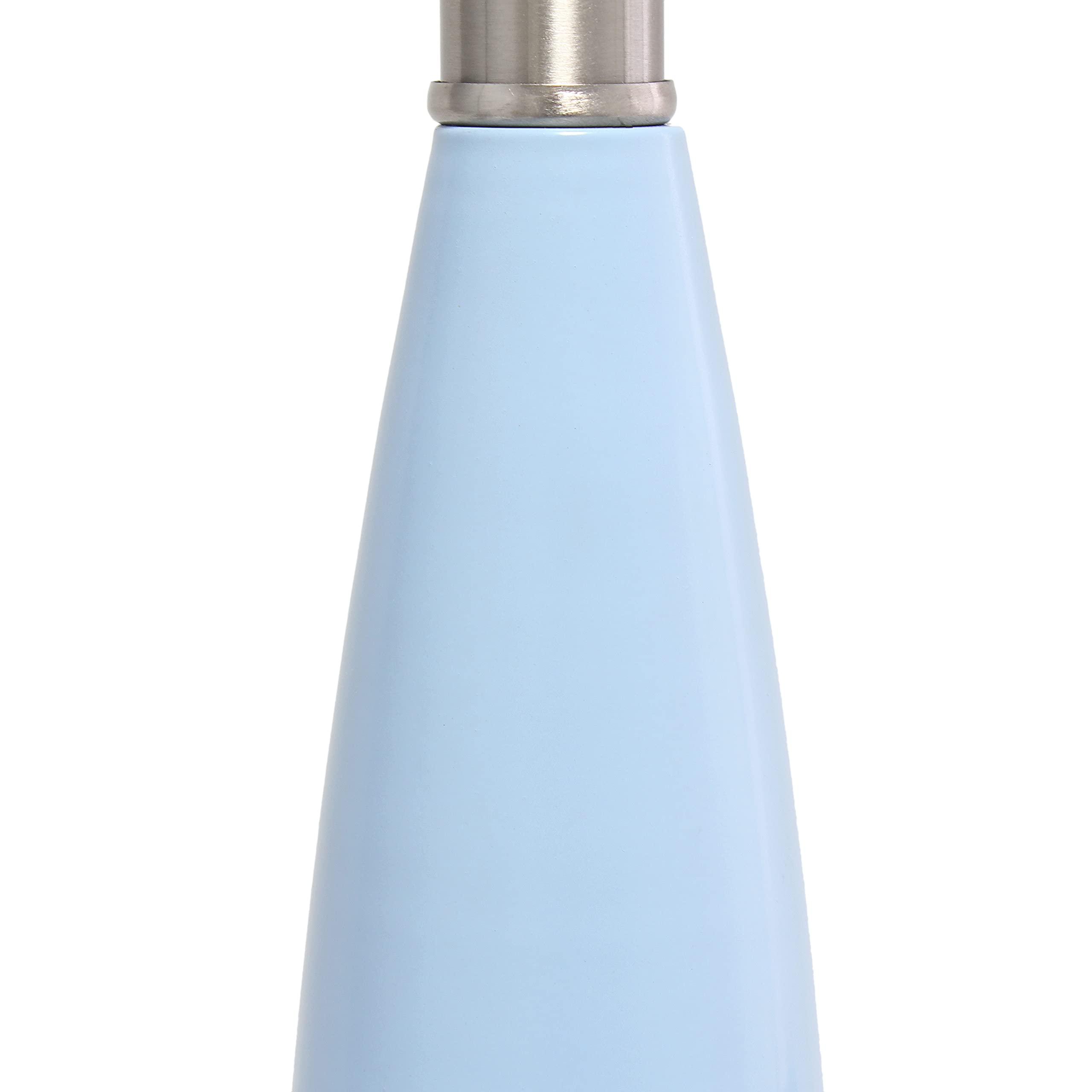 Lalia Home Stylus Table Lamp With White Fabric Shade (Blue/White Shade)