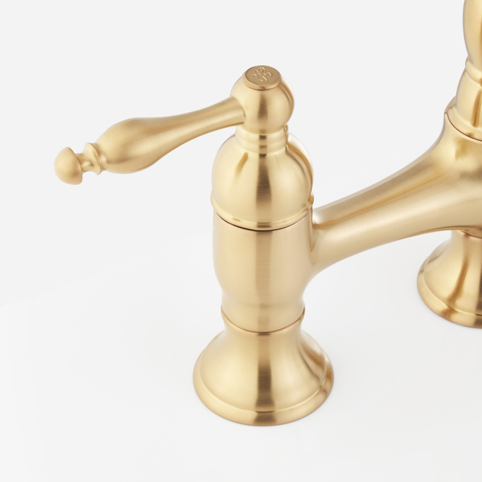 Signature Hardware 954037 Delacour 1.75 Gpm Double Handle Bridge Kitchen Faucet With Side Spray - Polished Nickel