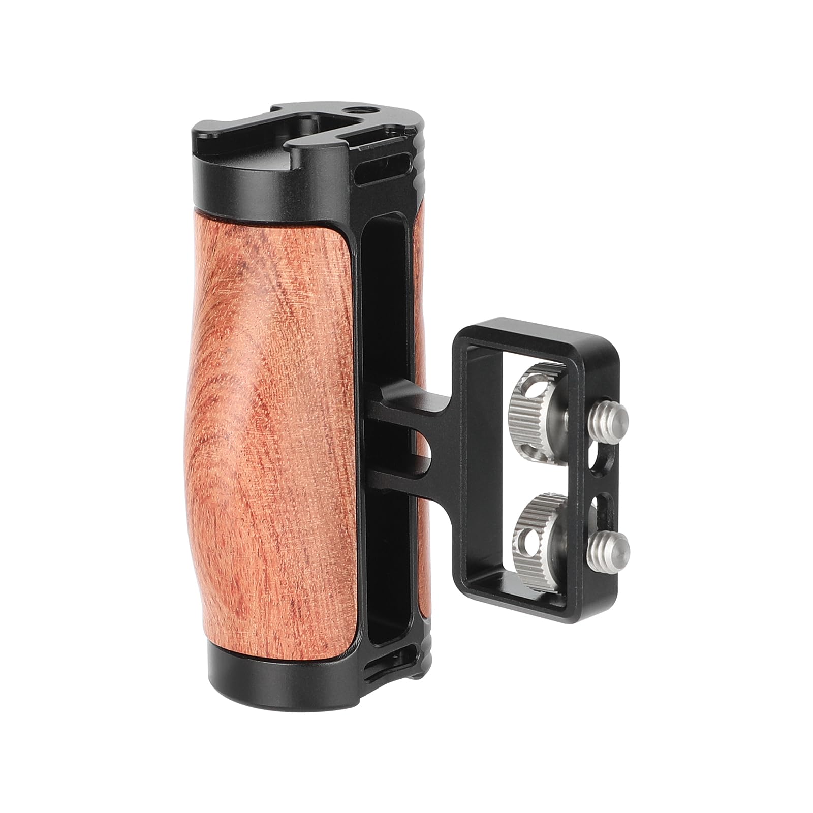 Camvate Wood Side Handle Grip With Dual 1/4"-20 Screw Mount - 3516