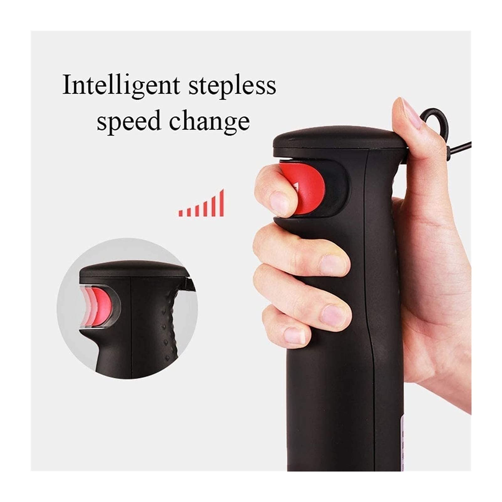 Hhwksj 500 Watt Immersion Multi-Purpose Hand Blender Heavy Duty Copper Motor Brushed 304 Stainless Steel With Whisk, Milk Frother Attachments