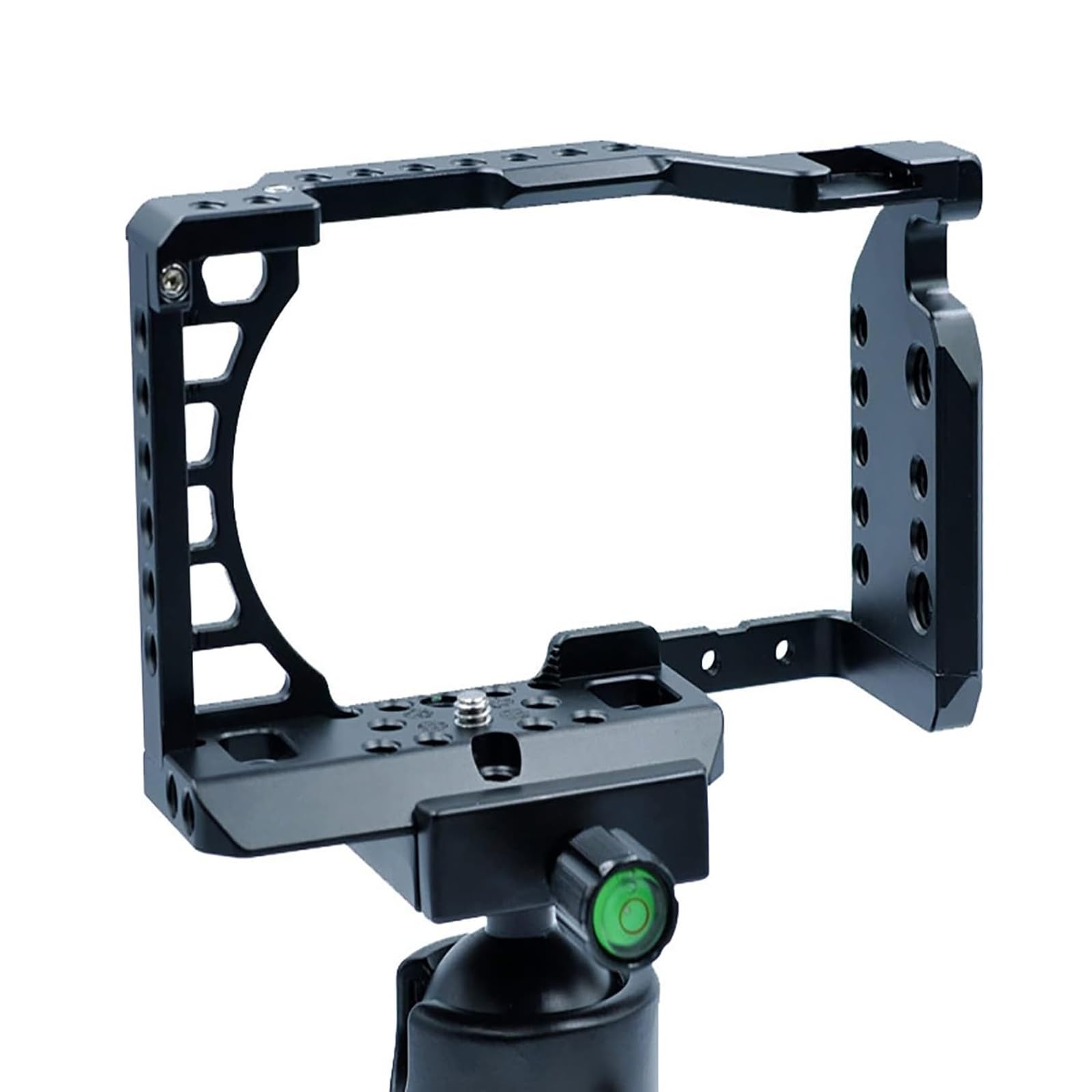 Topcine Camera Cage Video Stabilizer For Sony A6500 A6400 A6300 A6000 A6100 Cameas With Cold Shoe,Handle Locating Holes,Multiple 1/4" 3/8" Screw Holes (Single Cage)