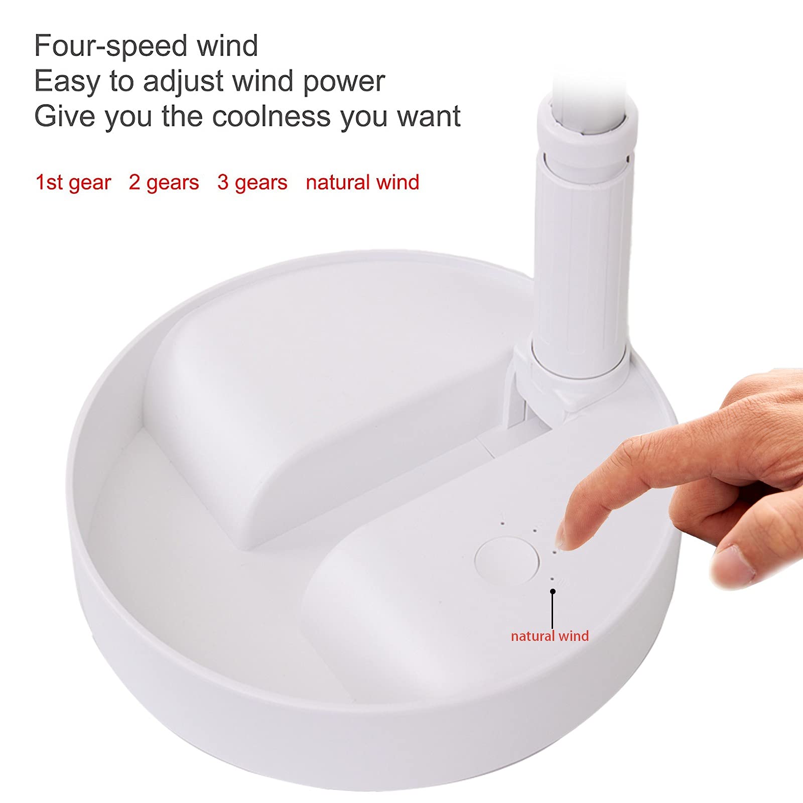Portable Desk Fan,Foldable Fan Pedestal Stand Floor Fan With Remote Controller Adjustable Height