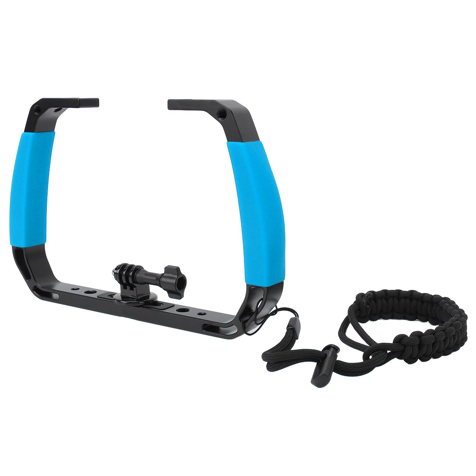 Youthink Underwater Diving Rig Stabilizer With Non Slip Grip For Action Camera Handle - For Diving Enthusiasts And Videographers - Aluminium Alloysilicone (Sky Blue)