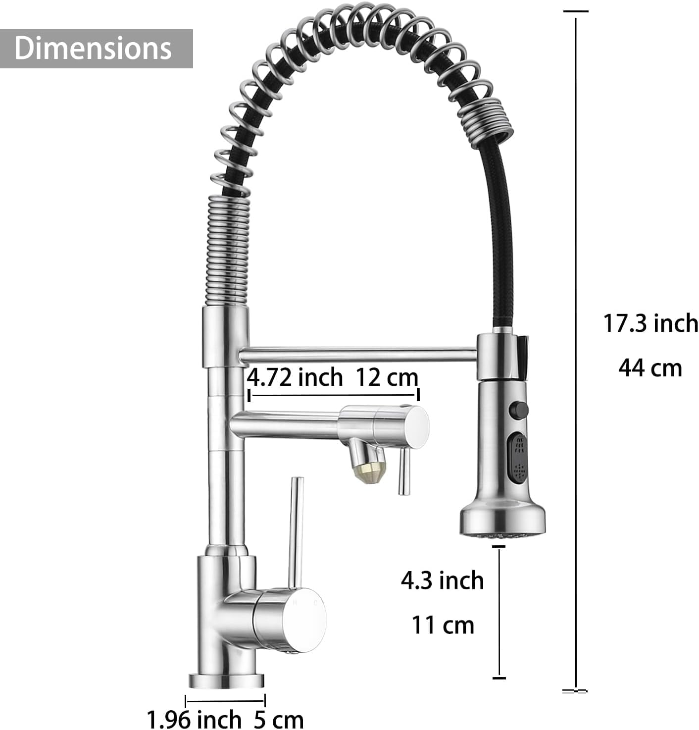 Pirooso Kitchen Faucets With Water Filter Faucet Buil-In,3 Way Drinking Water Faucet For Kitchen Sink, Brushed Nickel