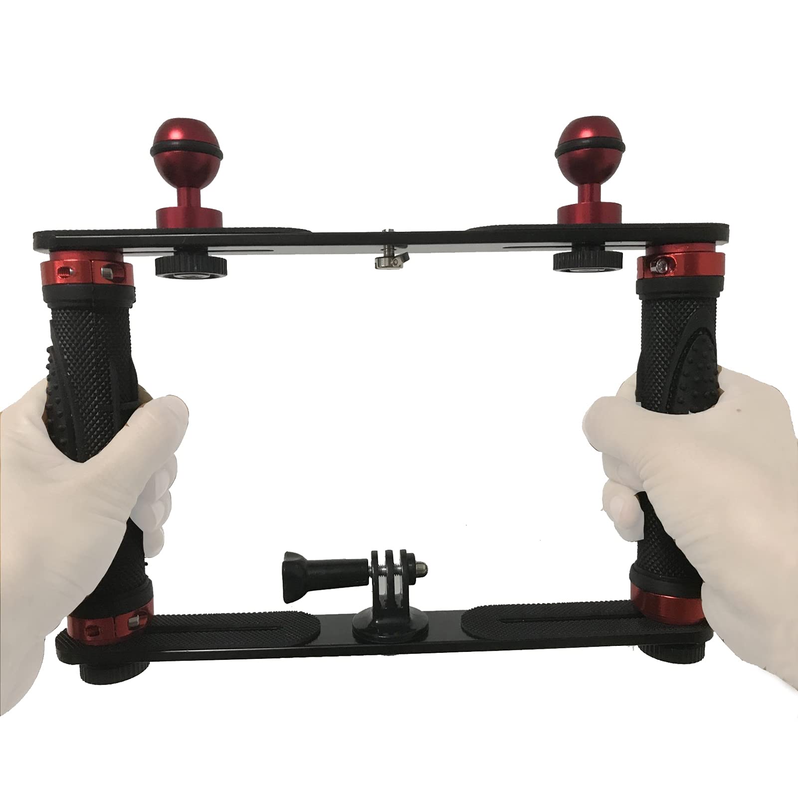 Pmsanzay Aluminium Alloy Underwater Lights Dive Light Video Light Stabilizer Tray Handheld Handle Stabilizer Support Bracket Camera Mount For Action Camera And Any Other Camera With 1/4 Inch Screw Hole