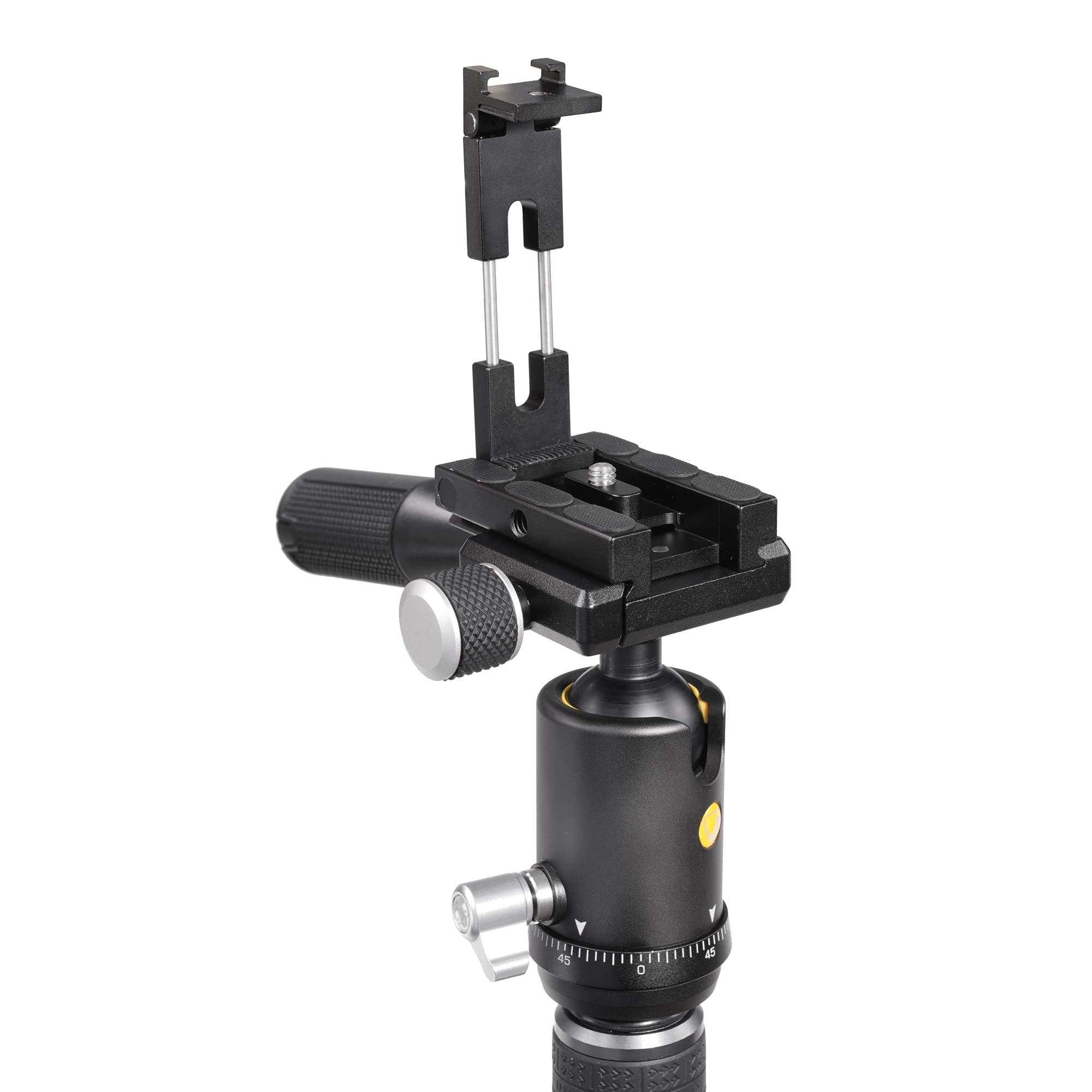 Vanguard Veo3T265Hcbp Carbon Fiber Travel Tripod With Ball Head, Removeable Pan Handle, And Quick Shoe With Built-In Smartphone Holder