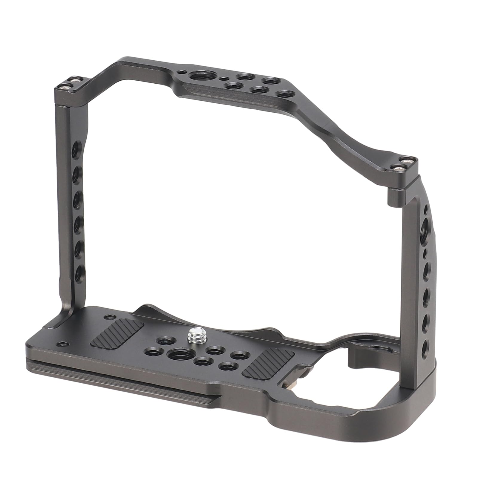 Focusfoto Camera Cage For Sony Zv-E1 Camera, Aluminium Video Vlogging Stabilizer Rig With Nato Rail, 1/4"-20 Screw Mount, 3/8"-16 Locating Pin For Arri Grip, Quick Release Plate For Arca-Swiss Tripod