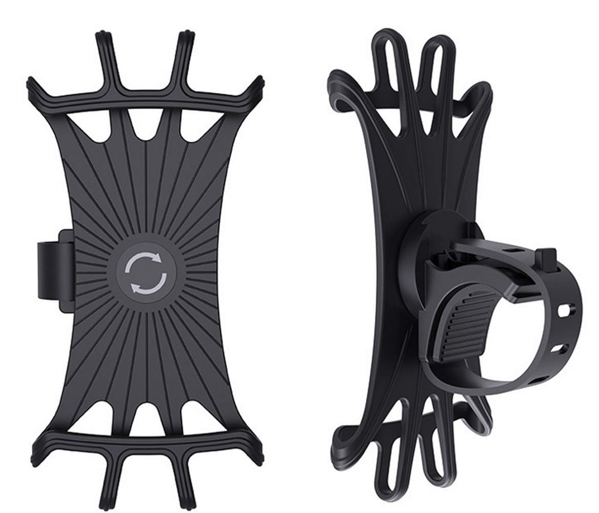 Emorevalue 360°Rotation Cycling Bike Bicycle Phone Mount Holder Silicone Handlebar Case For Samsung Galaxy A15 5G A25 A35 A54 A13 A23 A12 A53 S24 Ultra, S23 Ultra, S21 Plus, S20 Fe, Iphone 15 14 13 12 Pro Max