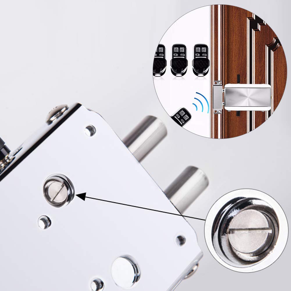 Faddare Electronic Intelligent Door Lock Kit, Home Door Lock Kit With 4 Remote Control, Smart Wireless Anti-Theft Home Security Keyless Deadbolt Access Control System For Home Hotel Apartment(Conventional)