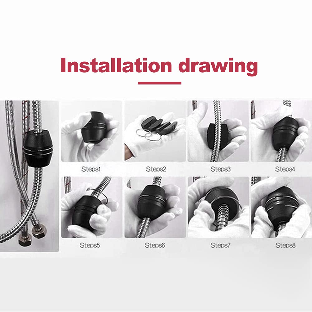 Sycooven Pull Down Faucet Hose Weight Ball,Kitchen Sink Pull Out Faucet Gravity Ball, Sink Basin Pull Out Sprayer Hose Gravity Ball Replacement Part, Universal For Most Faucet Hose (Screw Type)