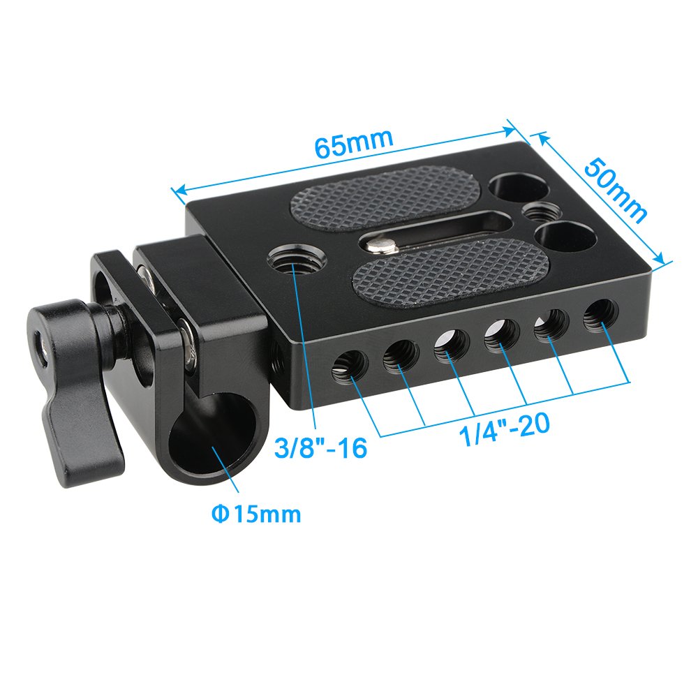 Camvate Mini Mounting Plate Rod Clamp For 15Mm Rod Support Dslr Rig - 1749