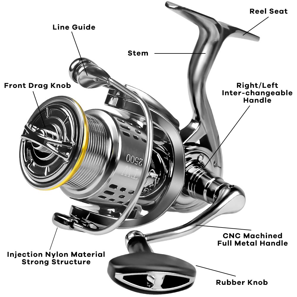 Fishdrops Saltwater Spinning Reel, 12+1Bb Ultra Lightweight Powerful Fishing Reel, Metal Frame Carbon Fiber 33 Lb Max Drag, 5.5:1 High Speed Ultra Smooth For Saltwater Fishing Reels