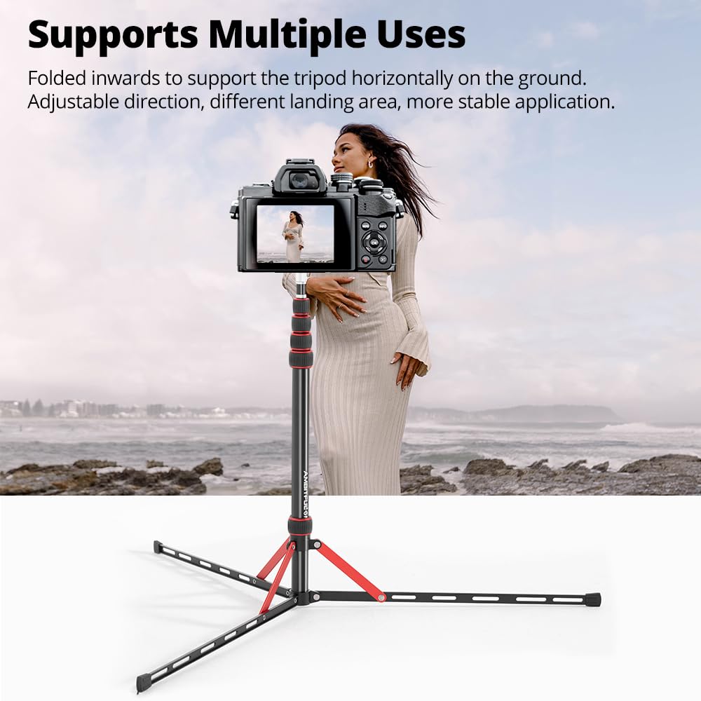 Ambitful Light Stand 220 Cm - Aluminium Lamp Tripod Portable Tripod Lighting Tripod Load 2.5 Kg Photo Light Stand For Outdoor Photography Ring Light Flash Light ，Weight 600G With Carry Bag
