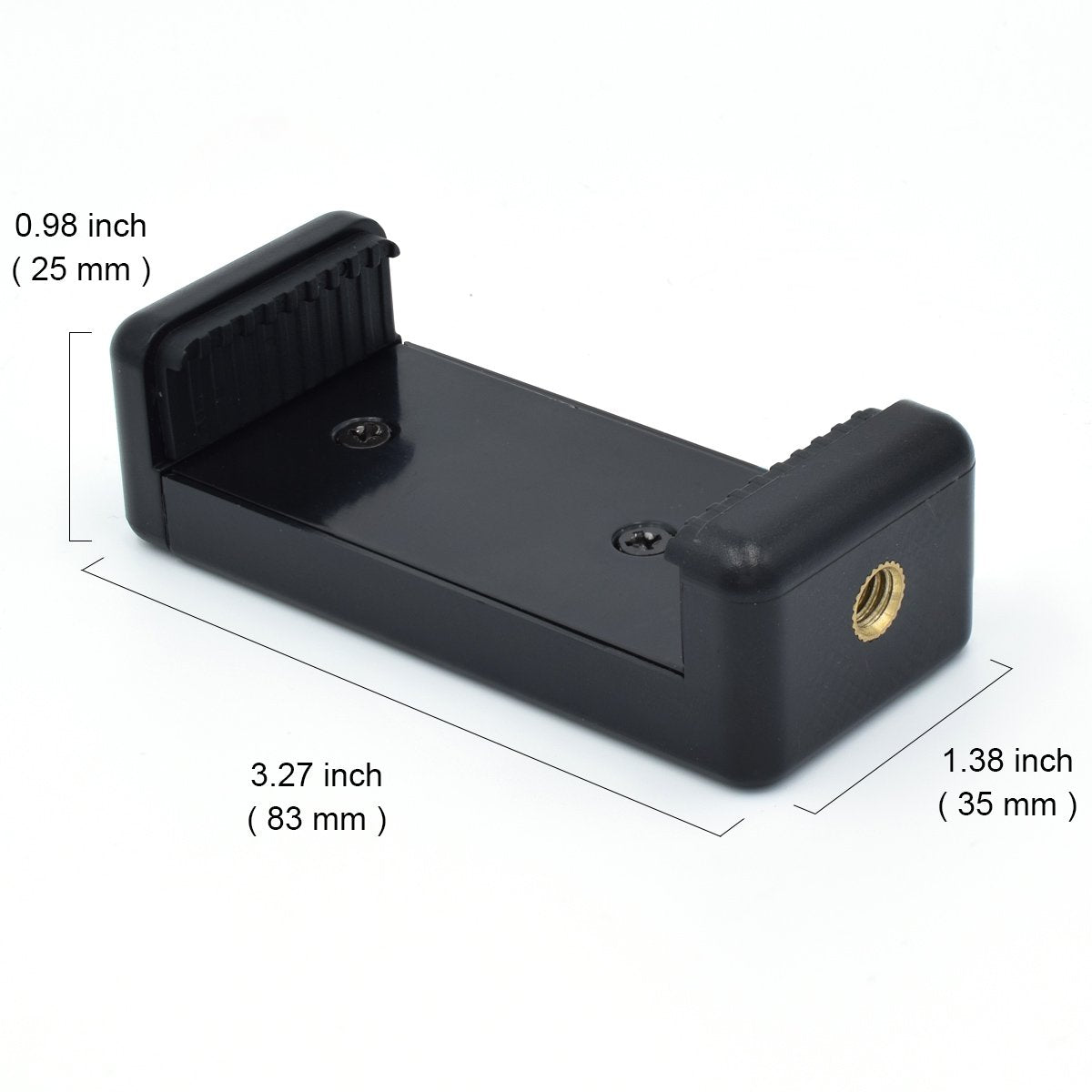 Oimio Universal Cell Phone Tripod Mount Adapter, Phone Holder Clip Connector Head Used For Monopod Selfie Stick Dslr Travel Mini Flexible Tripod And More(2 Pack)