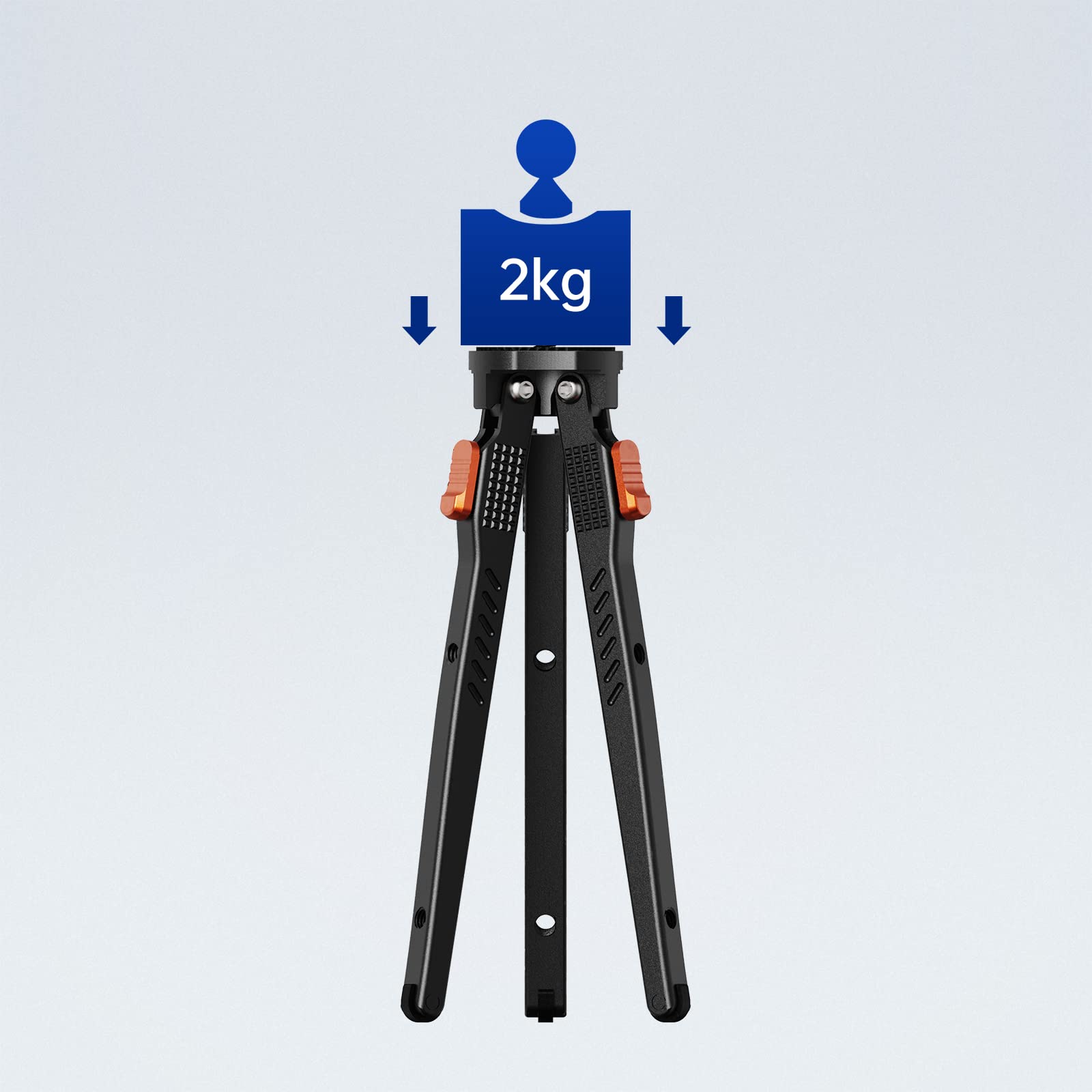Lhotse Mini Camera Tripod With 1/4" Screw, Desktop Tabletop Tripod Stand Fit For Gopro Hero/Osmo Mobile/Gimbal Handle Grip Stabilizer/Crane 2/Smooth 4 And All Cameras Black