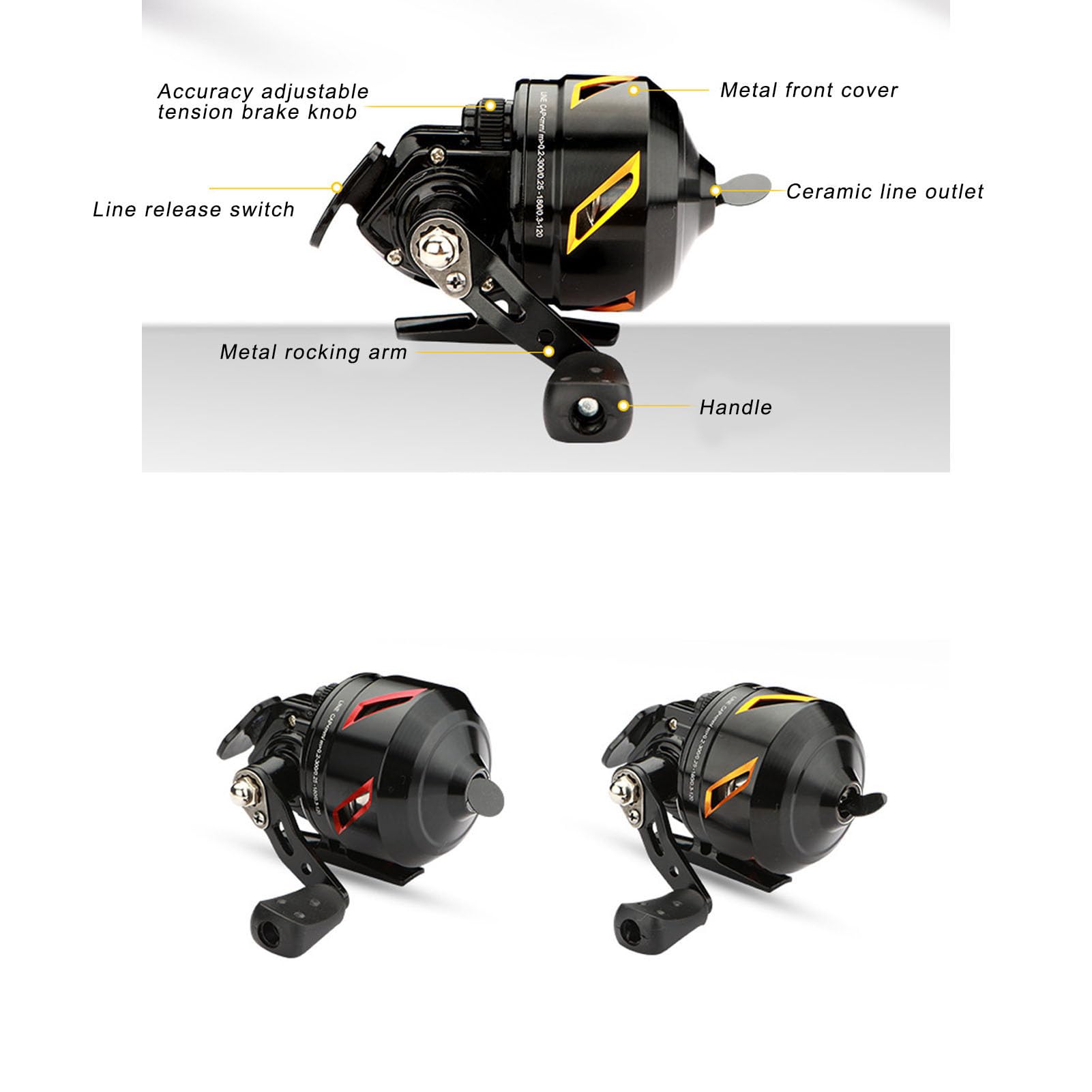 Spyminnpoo High Speed Fishing Reel With 3.9:1 Gear Ratio, 3+1 Bearing & Reversible Handle For Left Right Retrieve