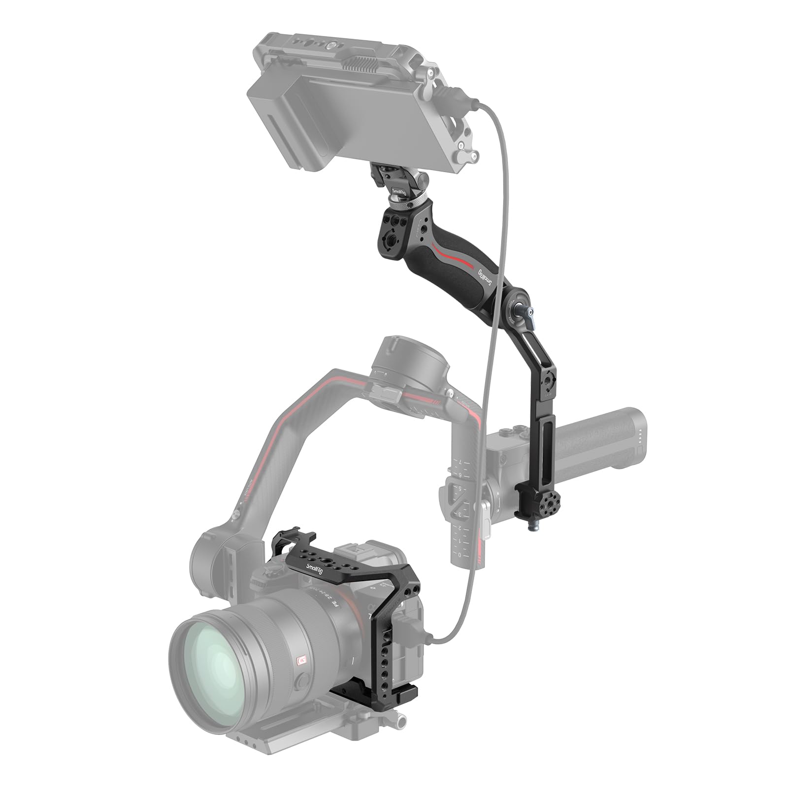 Smallrig Stabilizer Mode Sling Handgrip Kit For Dji Rs 2 / Rsc 2 / Rs 3 / Rs 3 Pro/Rs 3 Mini, With Sling Handle, Monitor Mount, Camera Cage And Weight-Reducing Shoulder Strap