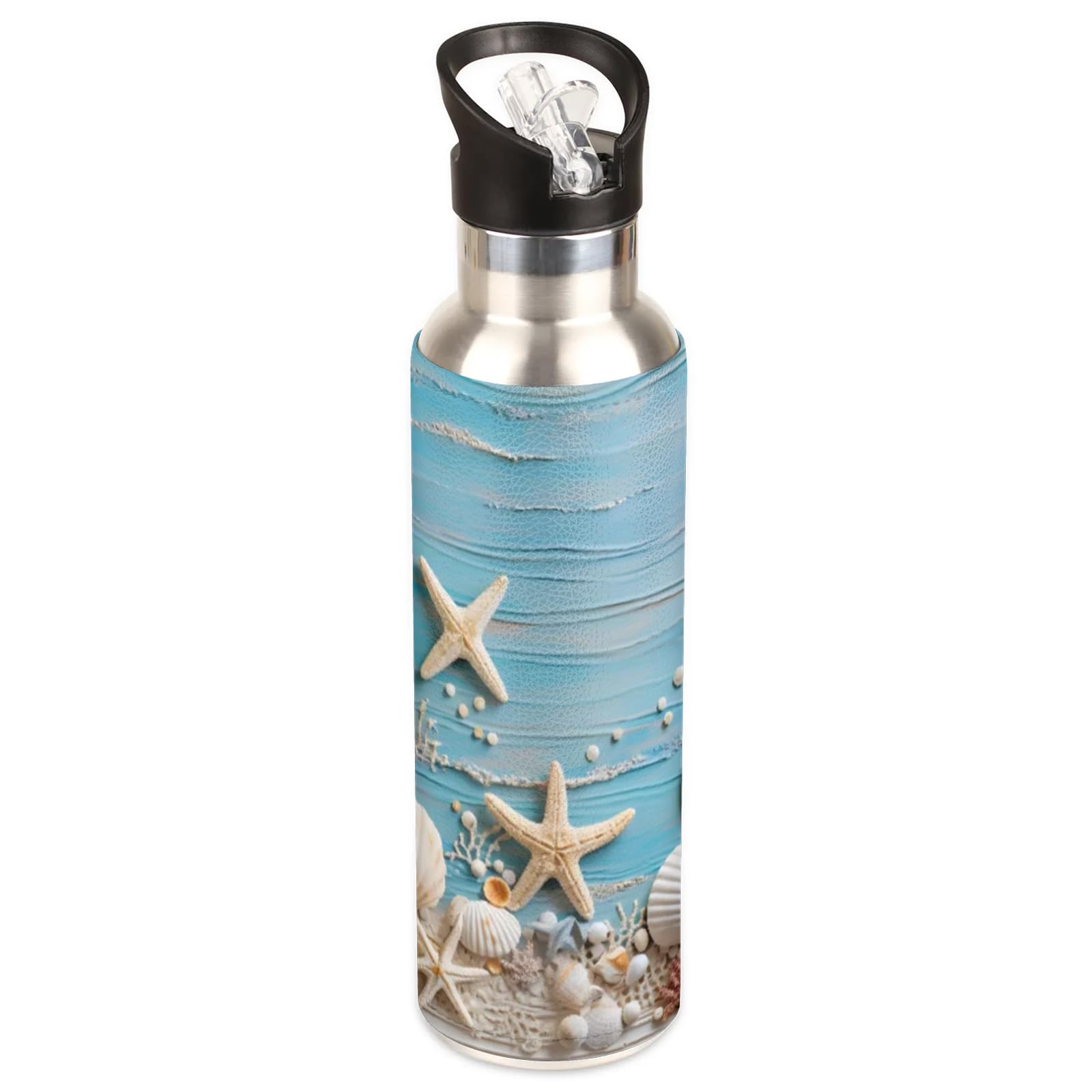 Sport Water Bottles, Insulated Water Bottle For Men Women, 600Ml (20Oz) Stainless Steel Gym Water