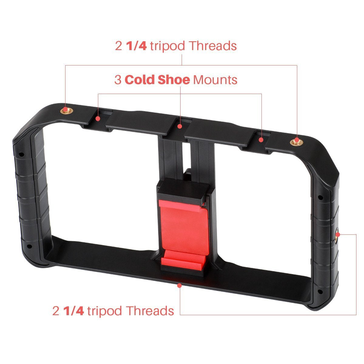 Ulanzi U Rig Pro Video Rig For Phone, Phone Stabilizer Rig W Triple Cold Shoe Mount+Versatile Camera Shoulder Bag Photography