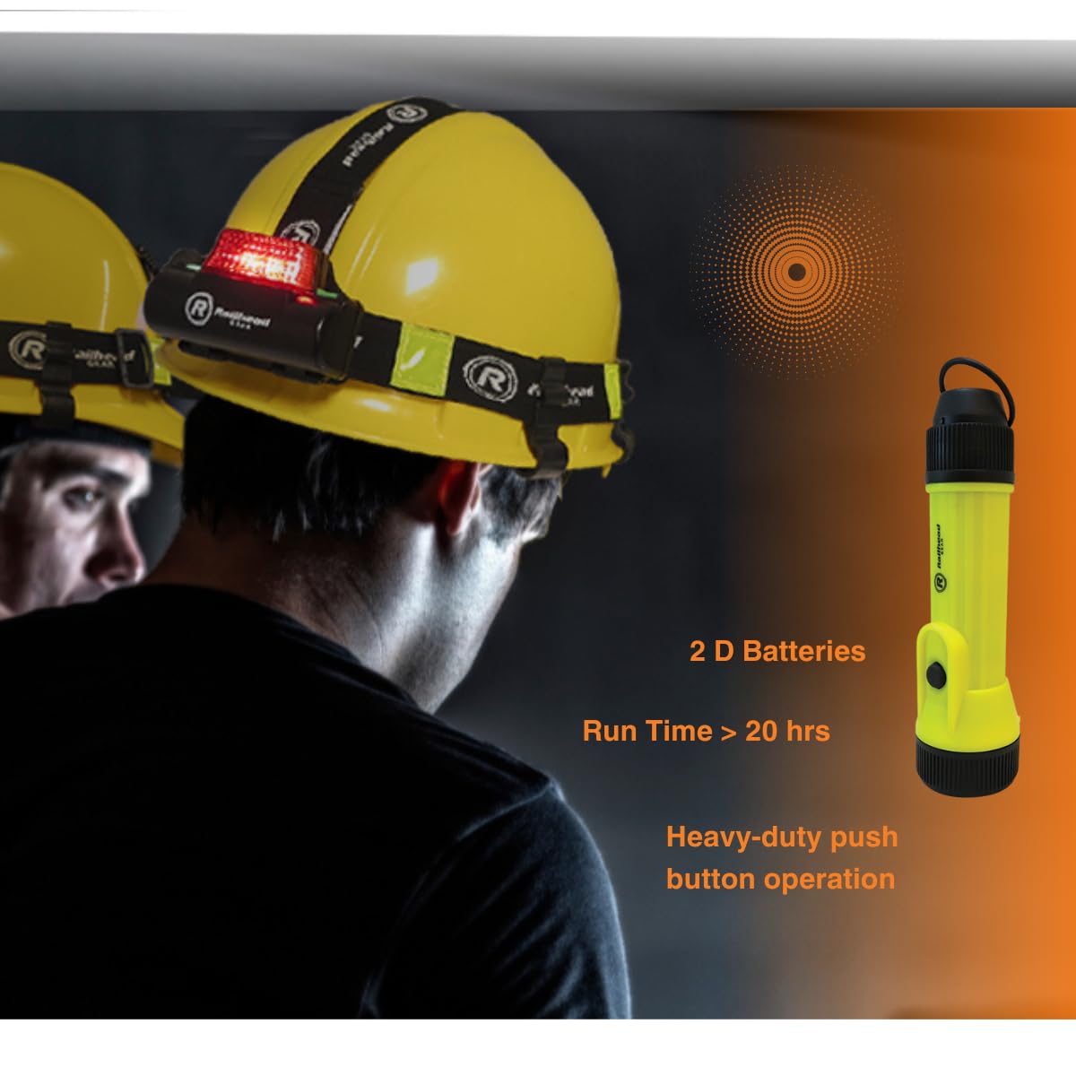 Railhead Gear Heavy-Duty Industrial Large Led 200 High Lumen Powerful Flashlight, Battery Operated With Over 20 Hour Run Time For Workers, Emergencies, Storing In Car Ke-Fl40