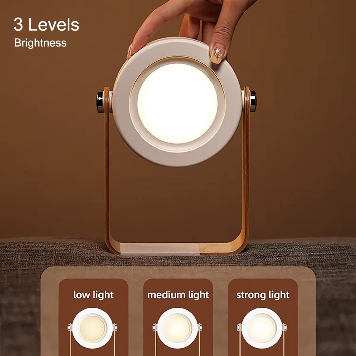 Titigeeli Foldable Table Lamp, Cordless Table Lamps,Rechargeable Portable Folding Led Lantern Lamp,Battery Operated Reading Light Table Lamp,Dimmable