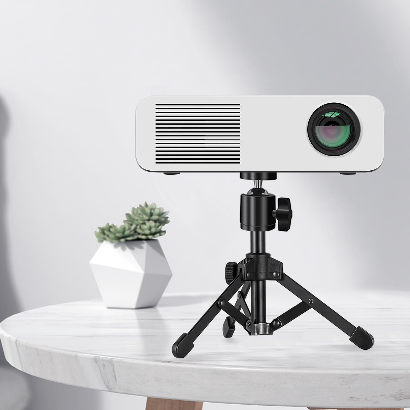 Jcwiny Mini Projector Stand - Table Top Tripod With Tilt Angle Adjustable Small Tripod For Projectors, Cameras, Dslr, Smartphones