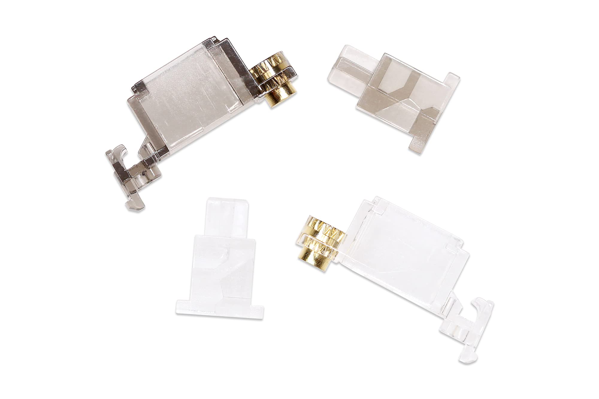 Kprepublic Everglide V3 Transparent Gold Plated Pcb Screw In Stabilizer For Custom Mechanical Keyboard Transparent Black Clear Bm60 Bm65 (V3 Black Gh60 Plusx1)